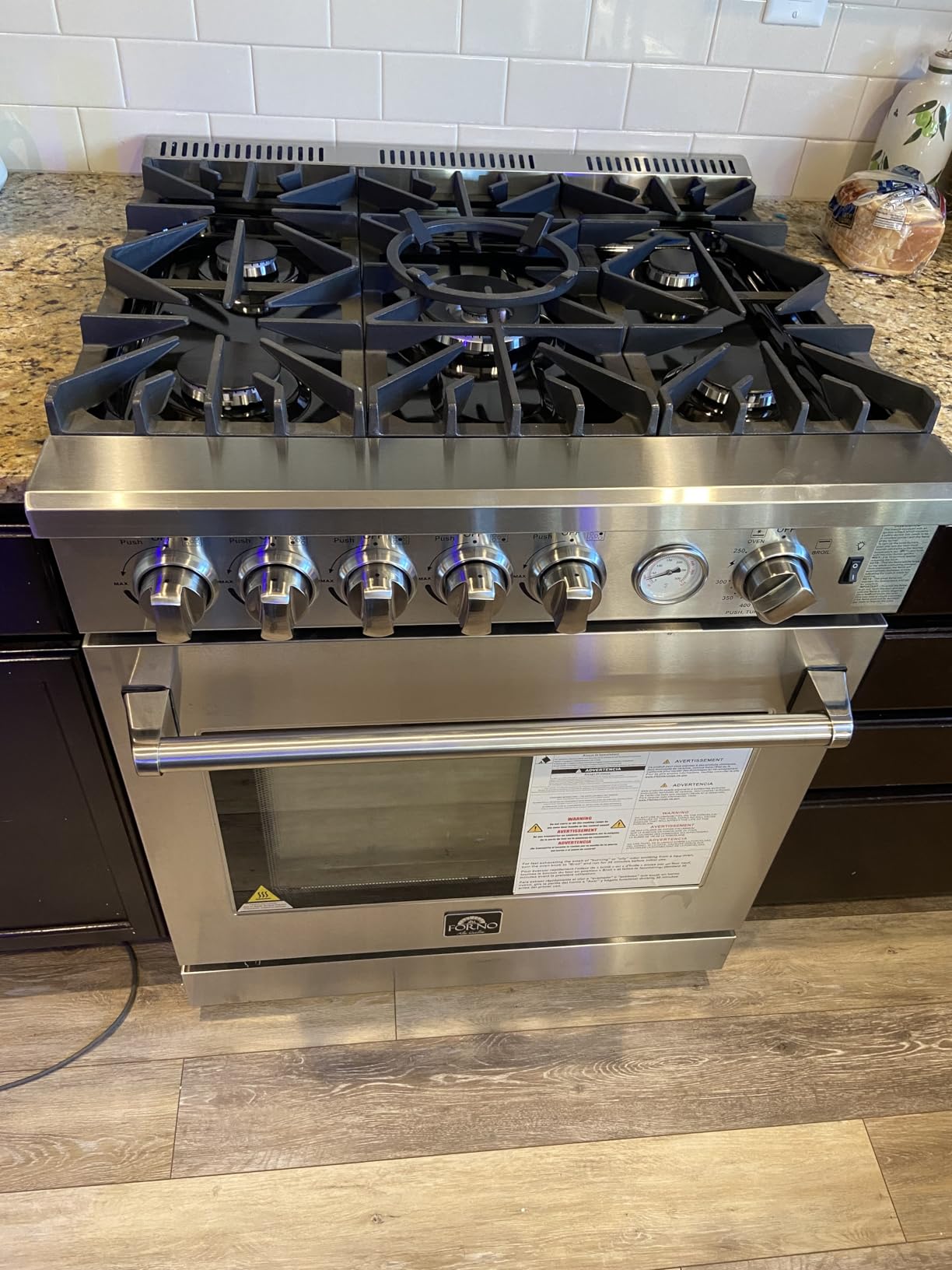 FORNO Lazio Full Gas 30 Inch Freestanding Range with 5 Italian Sealed Burners Cooktop - 4.4 Cu.Ft. Stainless Steel Convection Oven Includes Cast Iron Accessories customer photo 1
