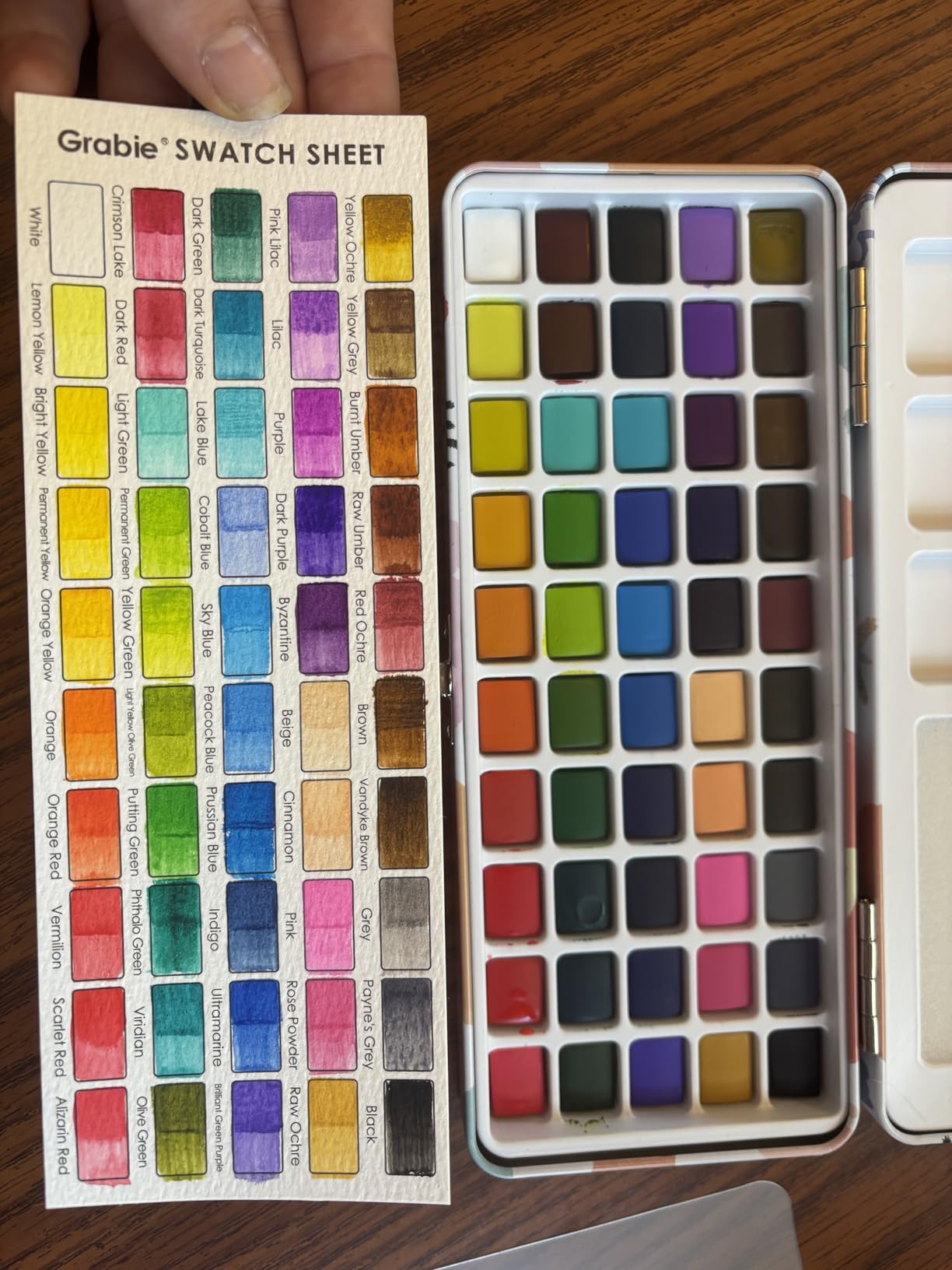 Grabie 50 Colors Watercolor Paint Set, Detail Paint Brush Included, Watercolor Paints, Painting Sets, Art Supplies for Painting, Travel Watercolor Set, Amateur Hobbyists customer photo 2