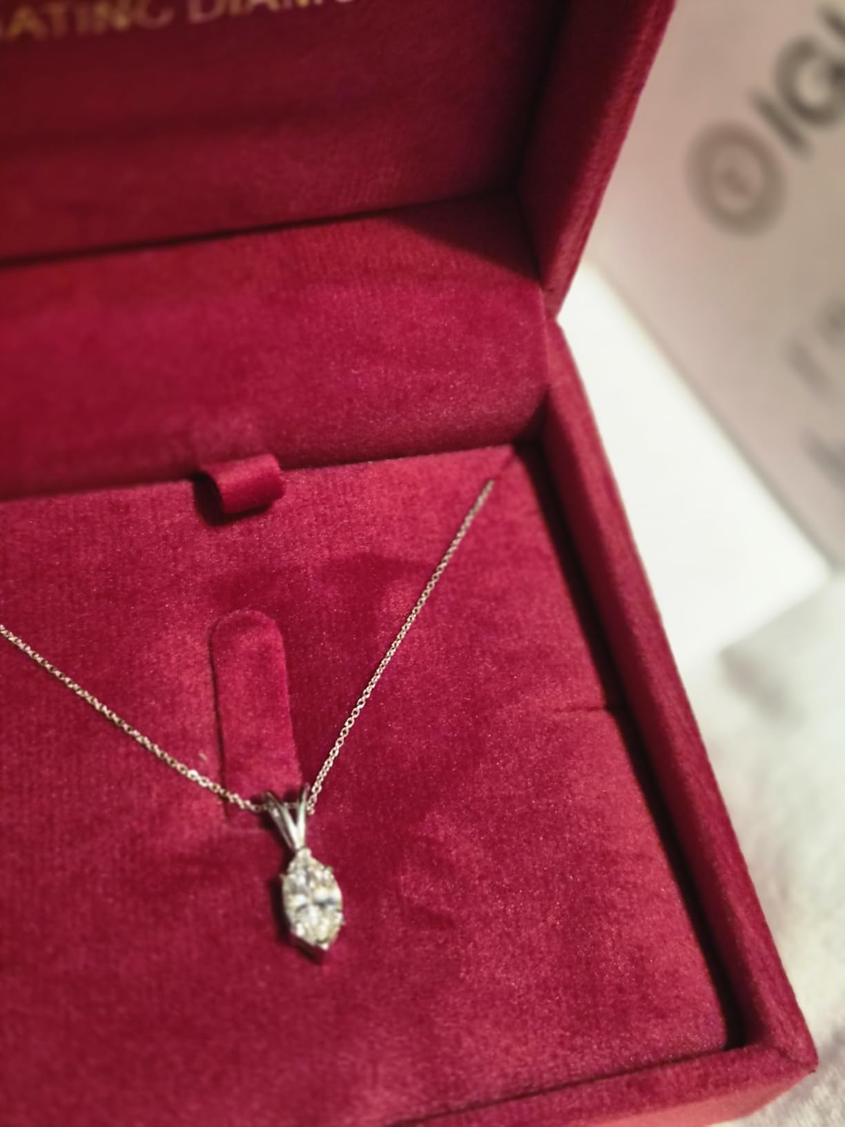 Fascinating Diamonds IGI Certified Lab Grown Diamond Solitaire Pendant 14K Gold 1/2-5 Carat 4 Prong Diamond Necklace 18 Inch Gold Chain For Women (E-F-G, VS1-VS2, 0.50-5 C.t.w) customer photo 1