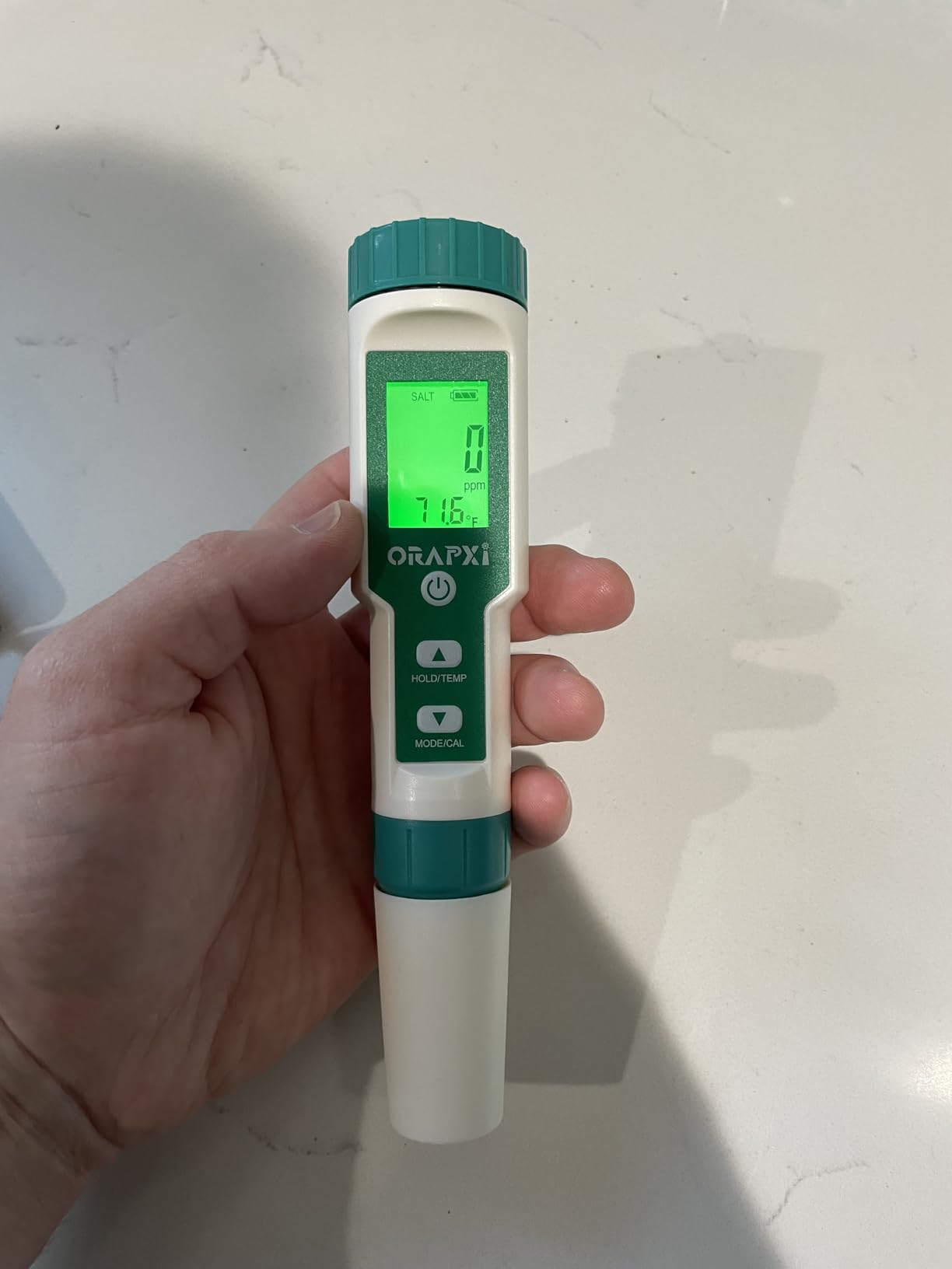 Pool Salt Tester ORAPXI pH and Salt Meter for Saltwater Pool pH and Salinity Digital Tester 5 in 1 Salt Meter for Swimming Pools Hot Tubs and Swim Spas customer photo 1