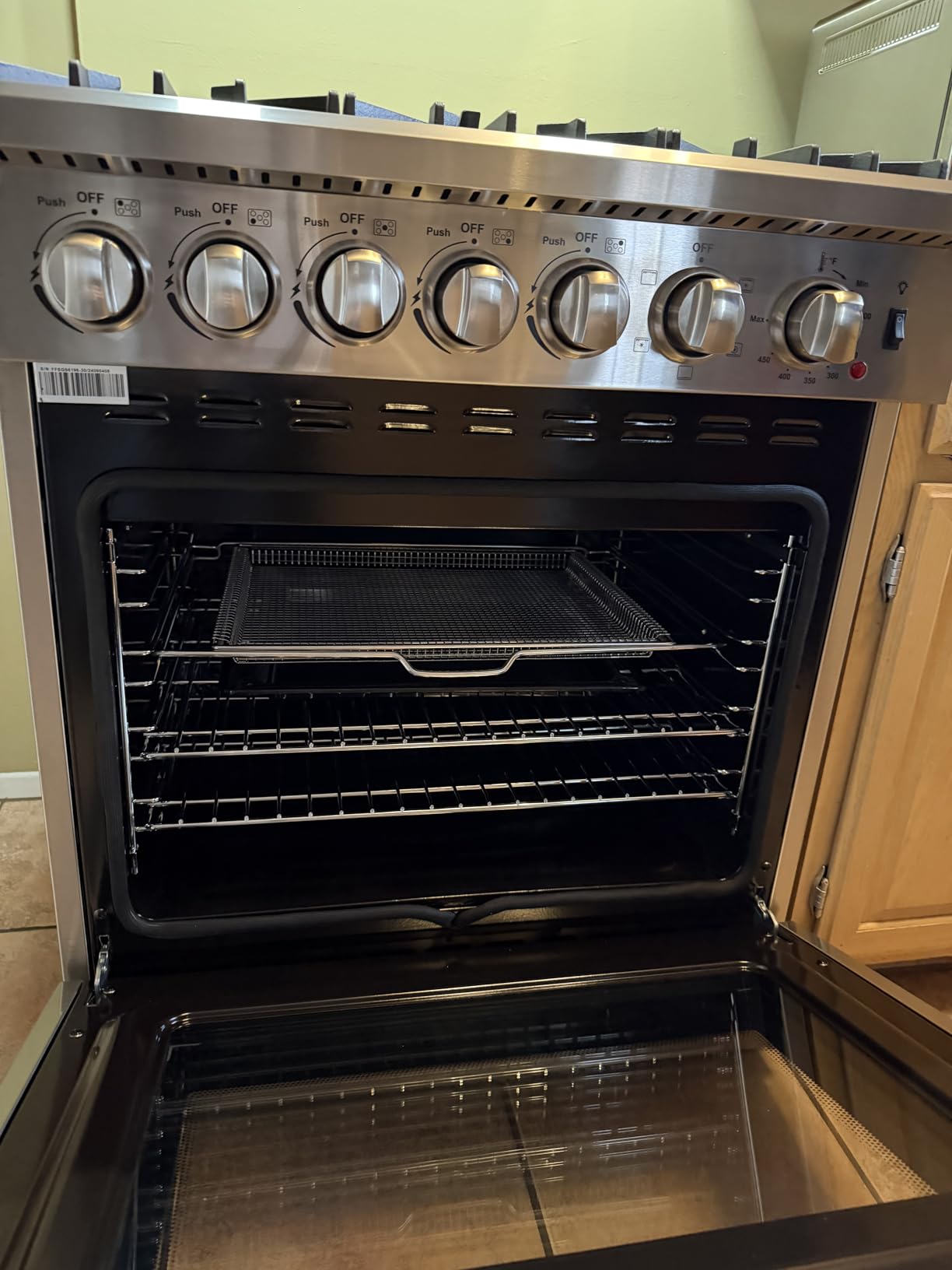 FORNO Lazio Dual Fuel 30 Inch Gas Range Electric Oven Freestanding 5 Sealed Burners 69,500 BTU Stove-Top Output, Electric Oven Includes Air Fryer and Griddle customer photo 2