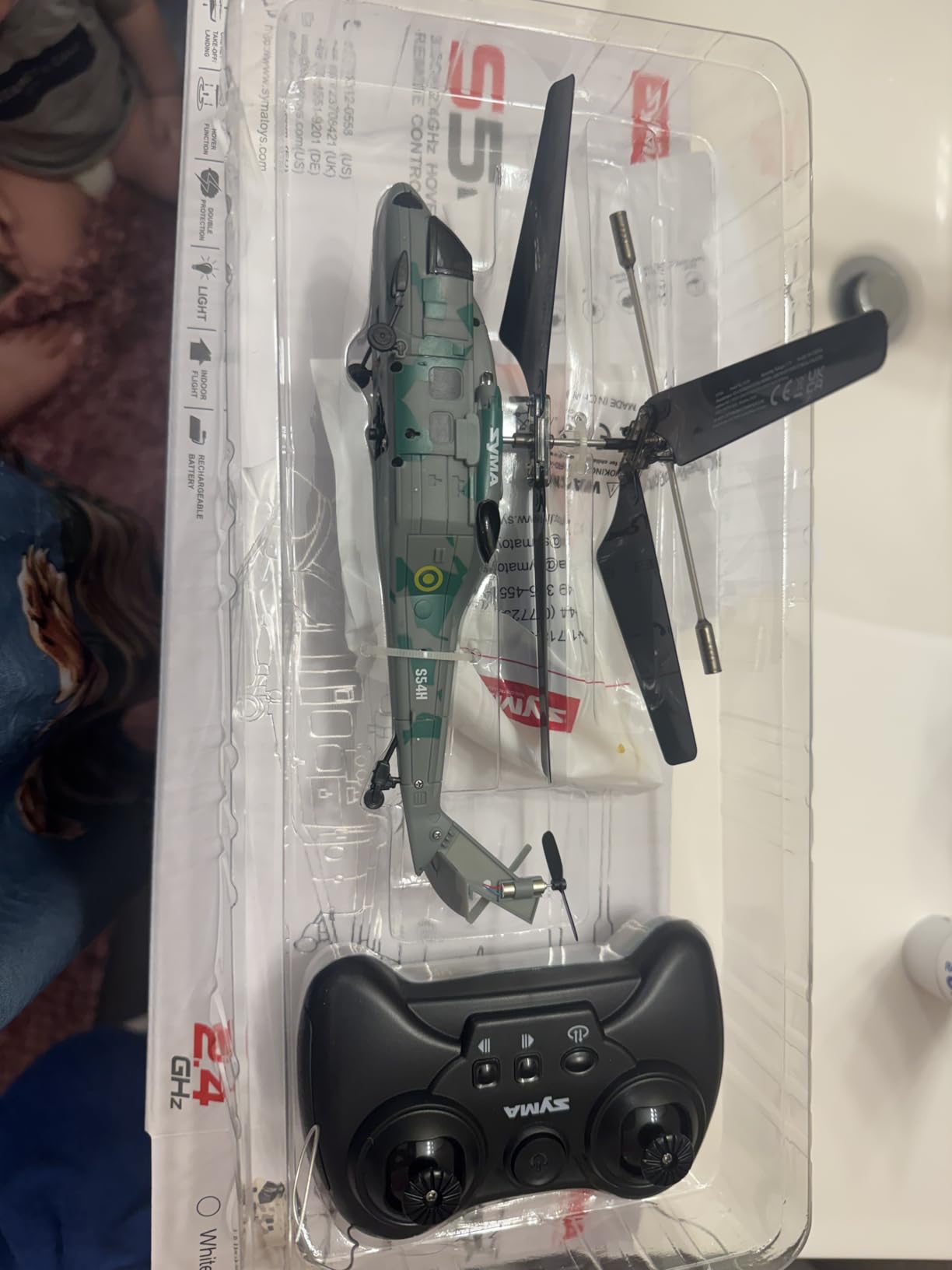 SYMA RC Helicopters, S51H Remote Control Helicopter 2.4GHz Military Army Toys for Boys Girls Kids with Altitude Hold, One Key Take Off/Landing, LED Light, Low Battery Reminder customer photo 2