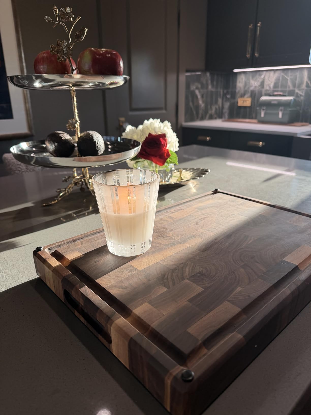 Cozifa American Dark Walnut Wood Cutting Board 17