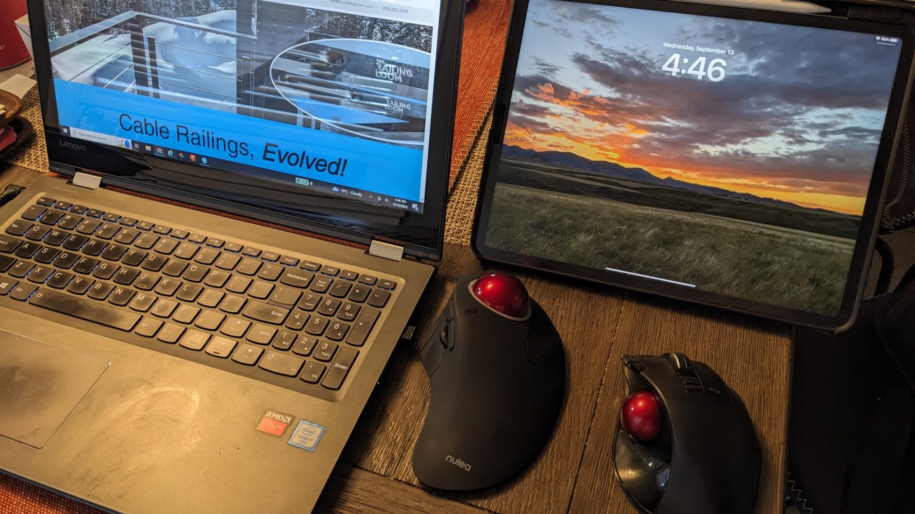 Nulea M505B Wireless Trackball Mouse, Rechargeable Ergonomic RGB Rollerball Mouse, Easy Index Finger Control with 5 Adjustable DPI, 3 Device Connection for PC, Laptop, iPad, Mac, Windows, Android customer photo 1
