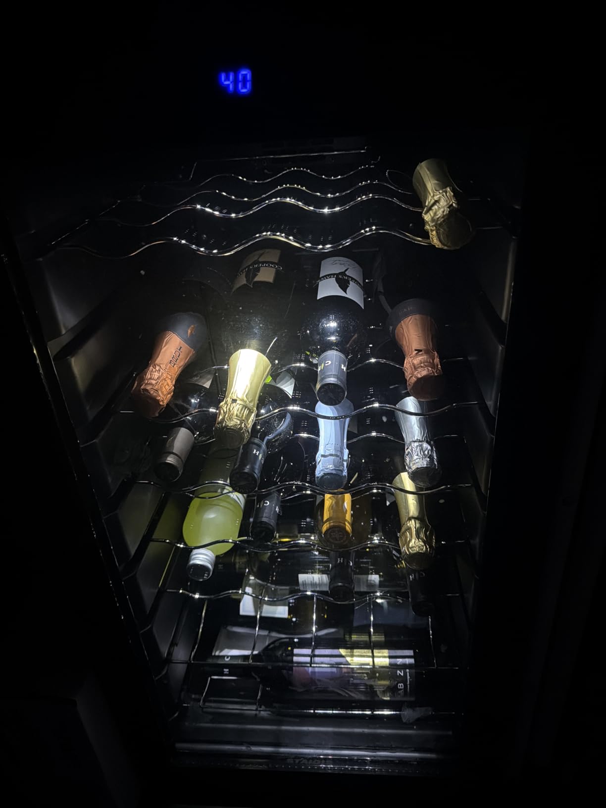 Mini Wine Fridge Freestanding, Cooler Refrigerator 15 Bottle w/Digital Control, Countertop for Red & White, Glass Door Black (ST-15045-R) customer photo 1
