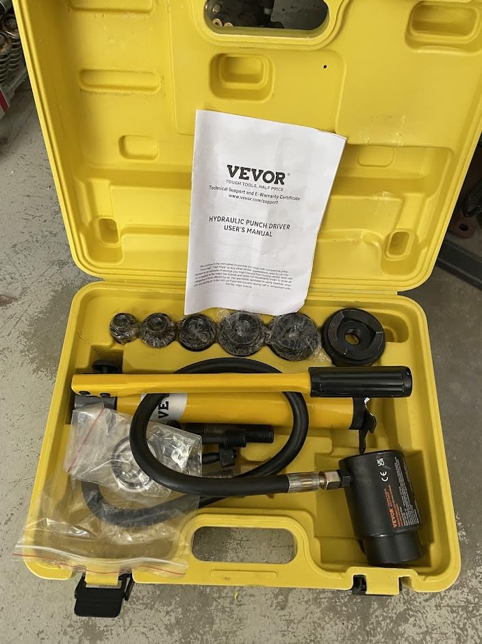 VEVOR 10 Ton Hydraulic Knockout Punch Kit, 1/2