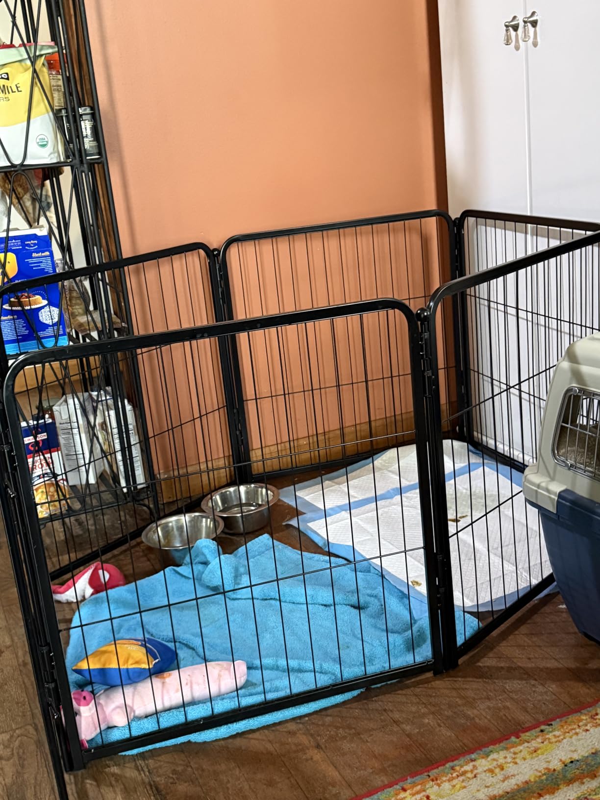 FXW Homeplus Unleashed Indoor Dog Playpen - Stress-Free and Safe Play, Heavy Duty 24 Inch 6 Panels Dog Pen for Puppy and Small Dogs, Black|Patented customer photo 2