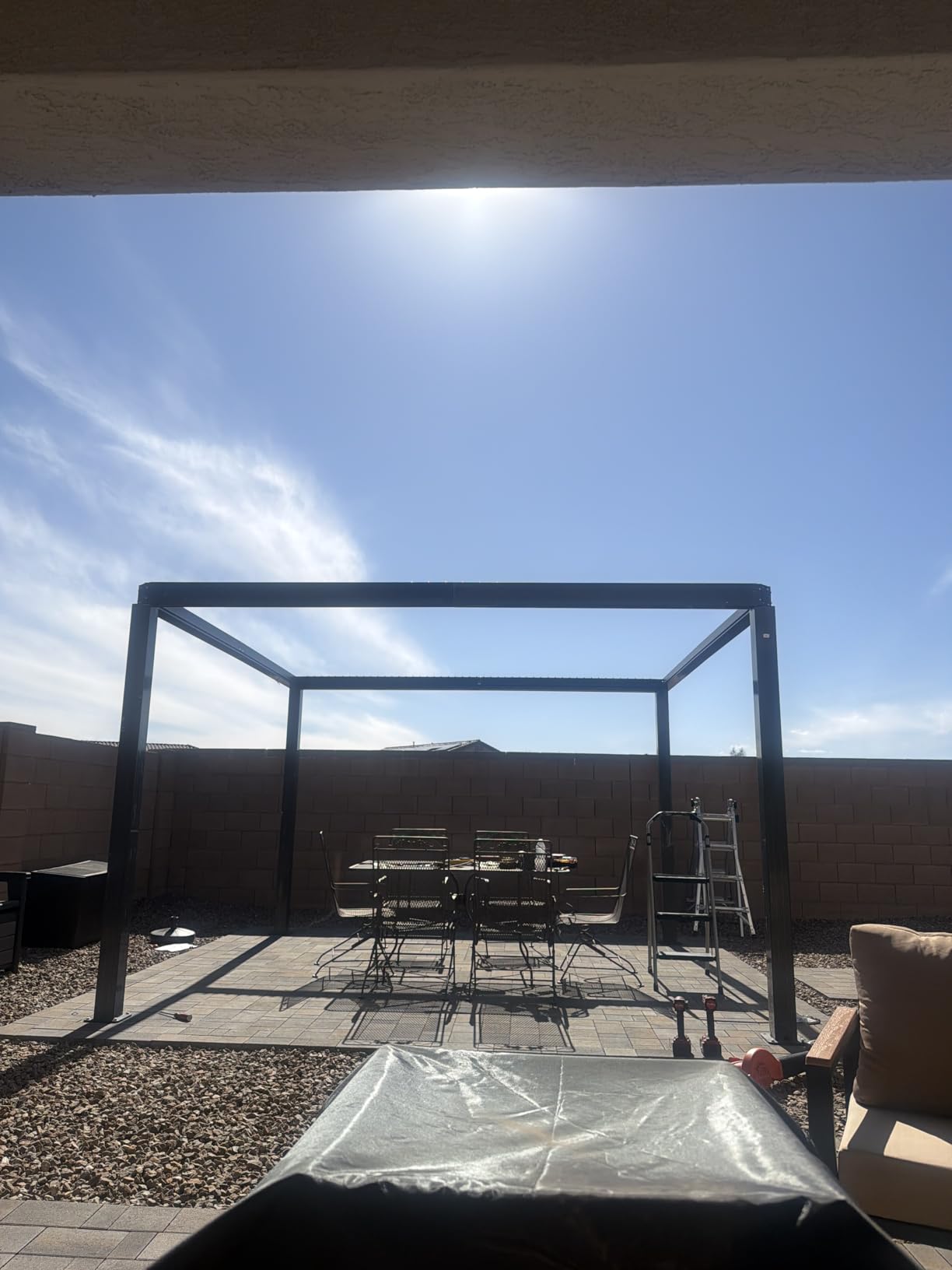 PURPLE LEAF Louvered Pergola 94AS 12' x 16' Outdoor Aluminum Pergola with Adjustable Roof for Deck Backyard Garden Grey Hardtop Gazebo customer photo 2