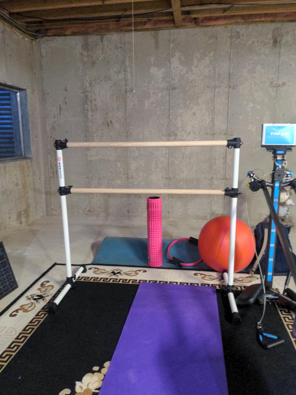 VITA Barre Portable Freestanding Double Ballet Barre, Prodigy, Wood | Adjustable Height, USA Made, Home or Gym Exercise Equipment for Kids & Adults | Dance, Fitness, Pilates customer photo 1