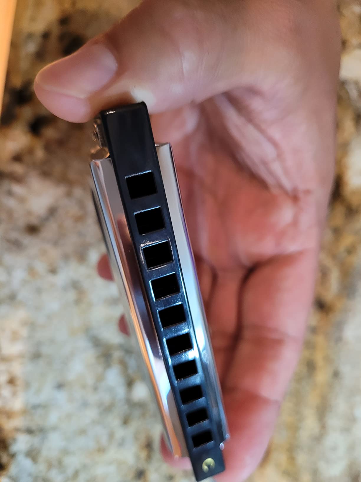 SWAN Blues Harmonica Key of C Mouth Organ Diatonic Harmonica with Case, 10 Hole 20 Tones Stainless Blues Harp for Adults, Beginners and Professional (Sapphire Blue) customer photo 2
