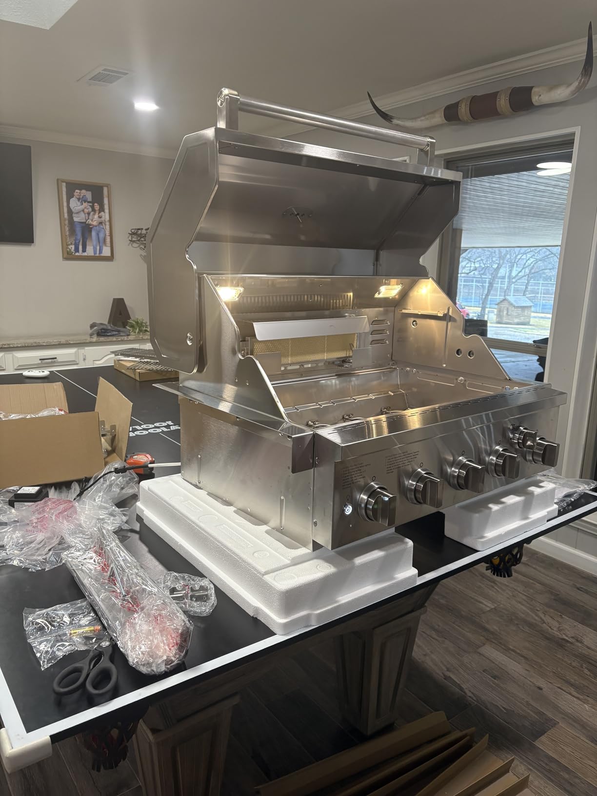 Spire Premium 6 Burner Built In Gas Grill Island Head, Stainless Steel 36 Inch Propane Grill with Rear Burner, 73,000 BTUs, 904 SQ In Racks with Dual Fuel Compatibility - 740-0781P customer photo 1