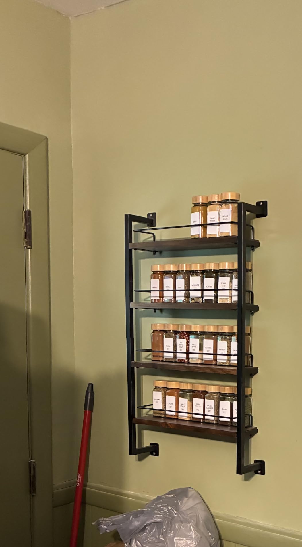 ZICOTO Space Saving Spice Rack Organizer Shelf for Wall Mount - Easy To Install Modern Hanging Racks For up to 56 Jars - Perfect Seasoning Organizer For Your Kitchen customer photo 1