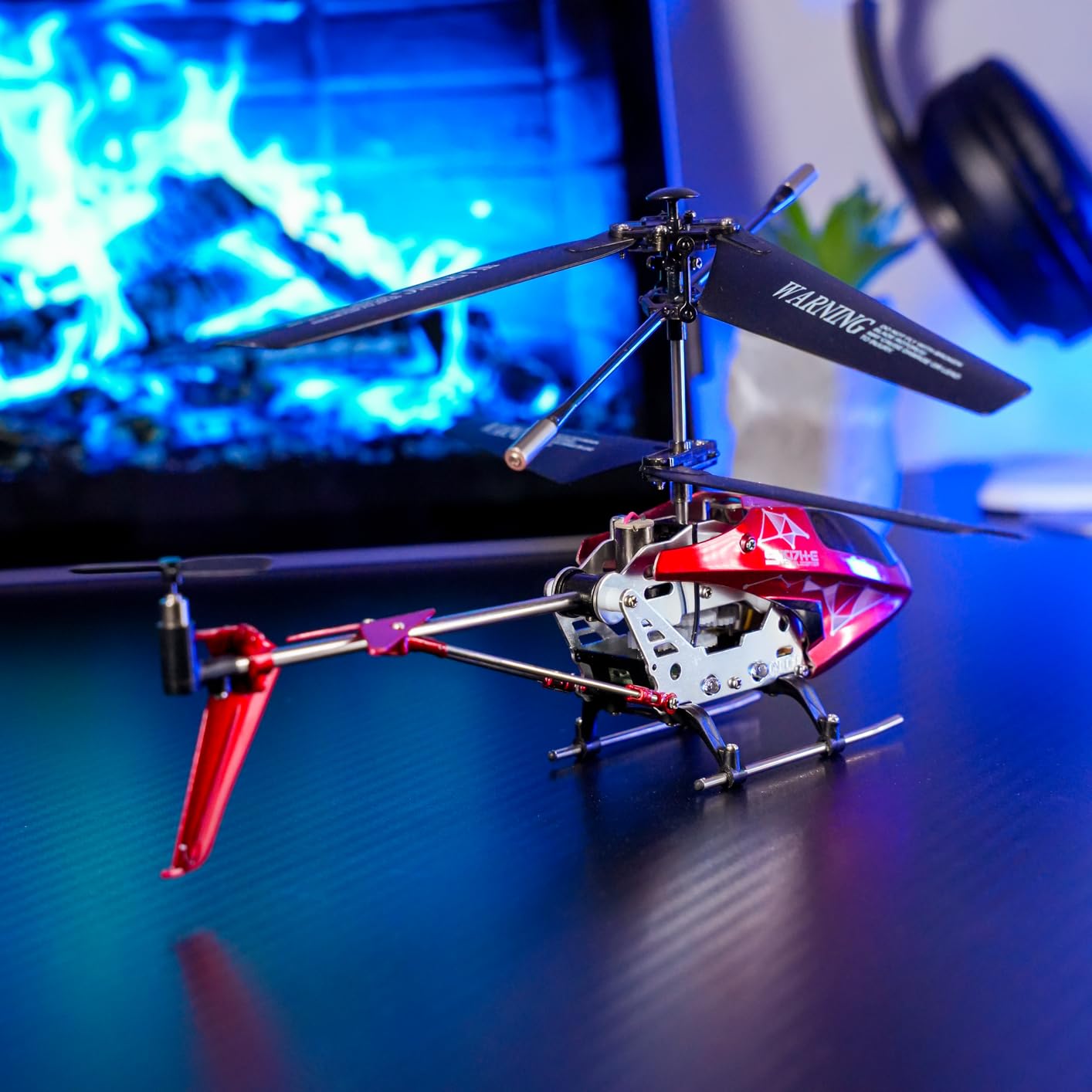 SYMA Remote Control Helicopter, S107H-E RC Helicopter with One Key take Off/Landing, High & Low Speed and Durable Alloy Design, Gift Toy for Kids and Beginners customer photo 1