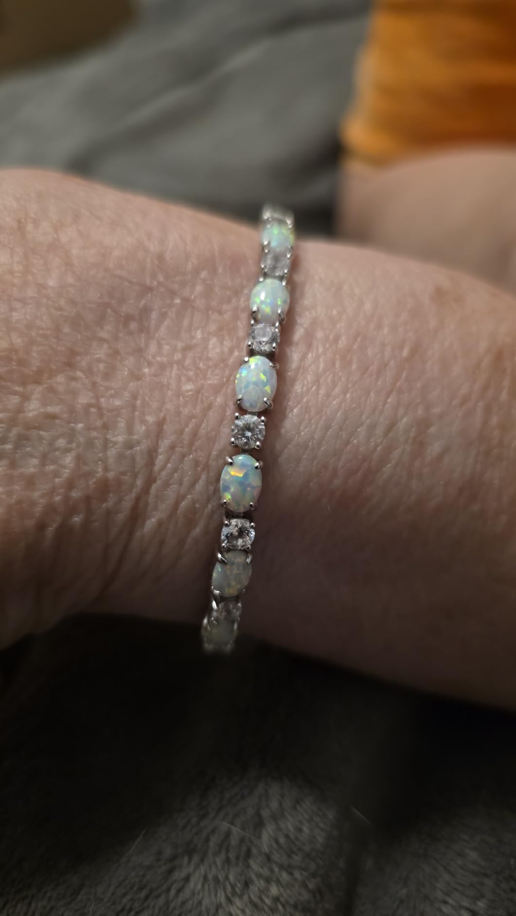 FANCIME Birthstone Bracelets Sterling Silver Tennis Bracelets Charm Fine Jewelry Birthday Gifts for Women 7