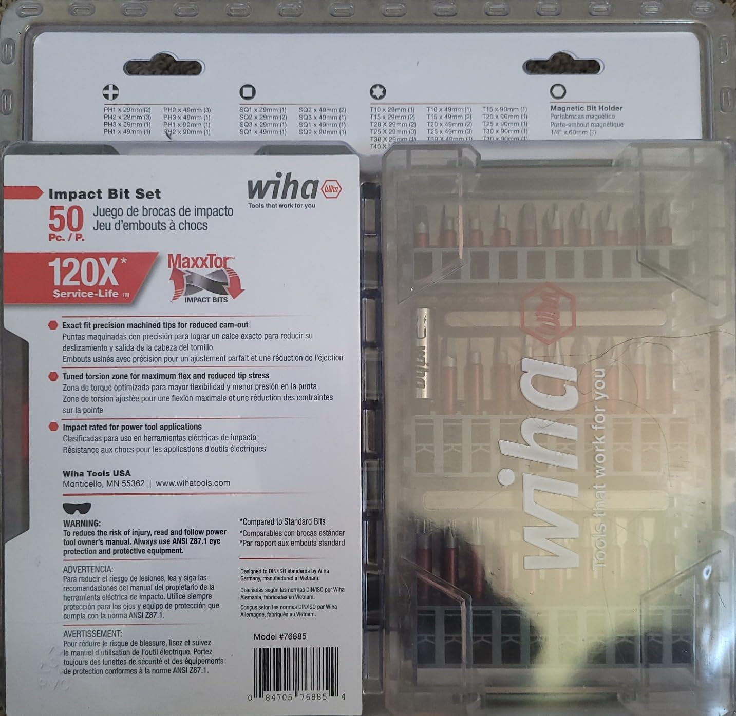 Wiha 76885 50 Piece MaxxTor Impact Bit Set customer photo 1