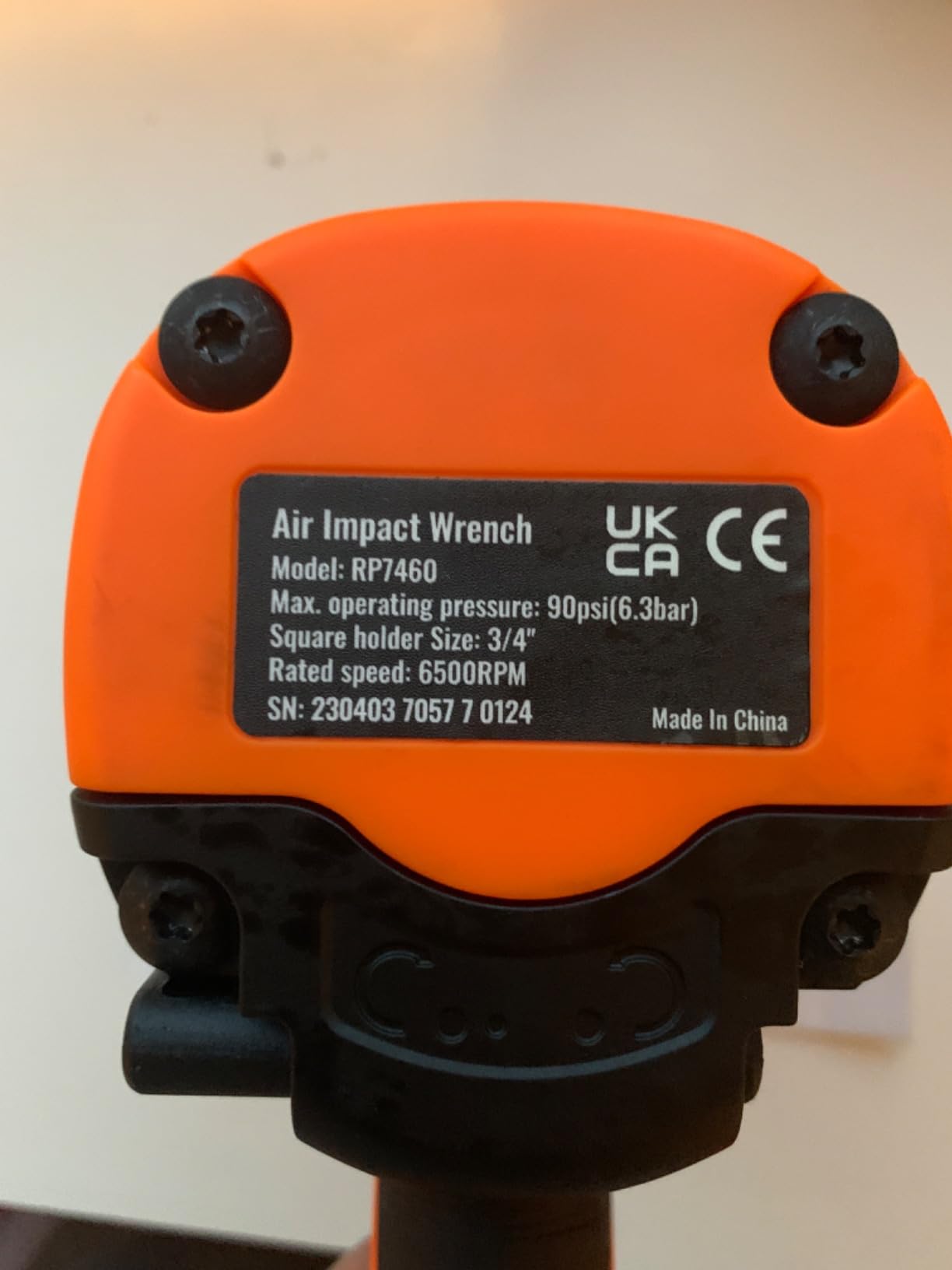 VEVOR Air Impact Wrench, 3/4-Inch Drive Air Impact Gun, Up to 1870ft-lbs Nut-Busting Torque, Composite Pneumatic Impact Wrench customer photo 2