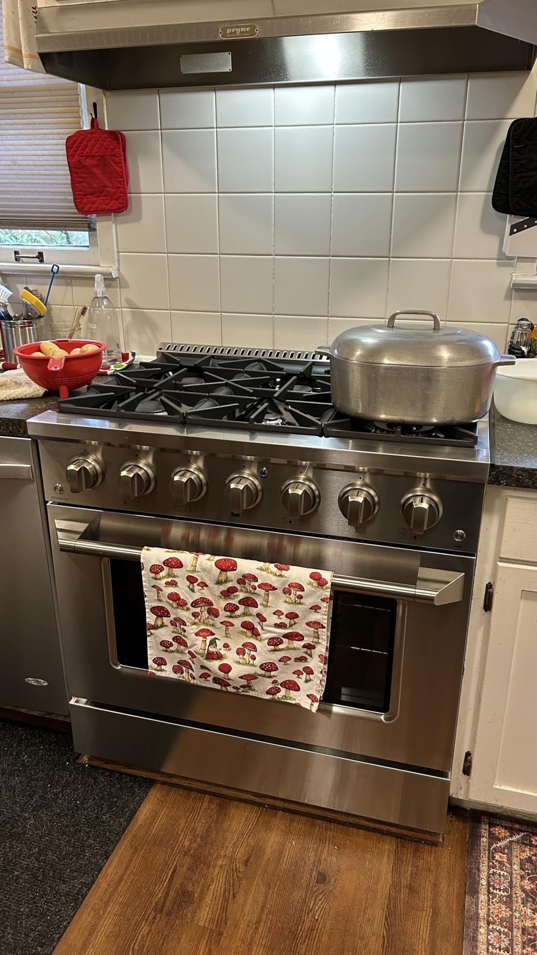 Gas Range Cooktop, 48-Inch with Double Porcelain Convection Oven and Broil Function, 8 Sealed Burners Continuous Grates with Stainless Steel Construction, 6.7-Cu.Ft, Metallic customer photo 2