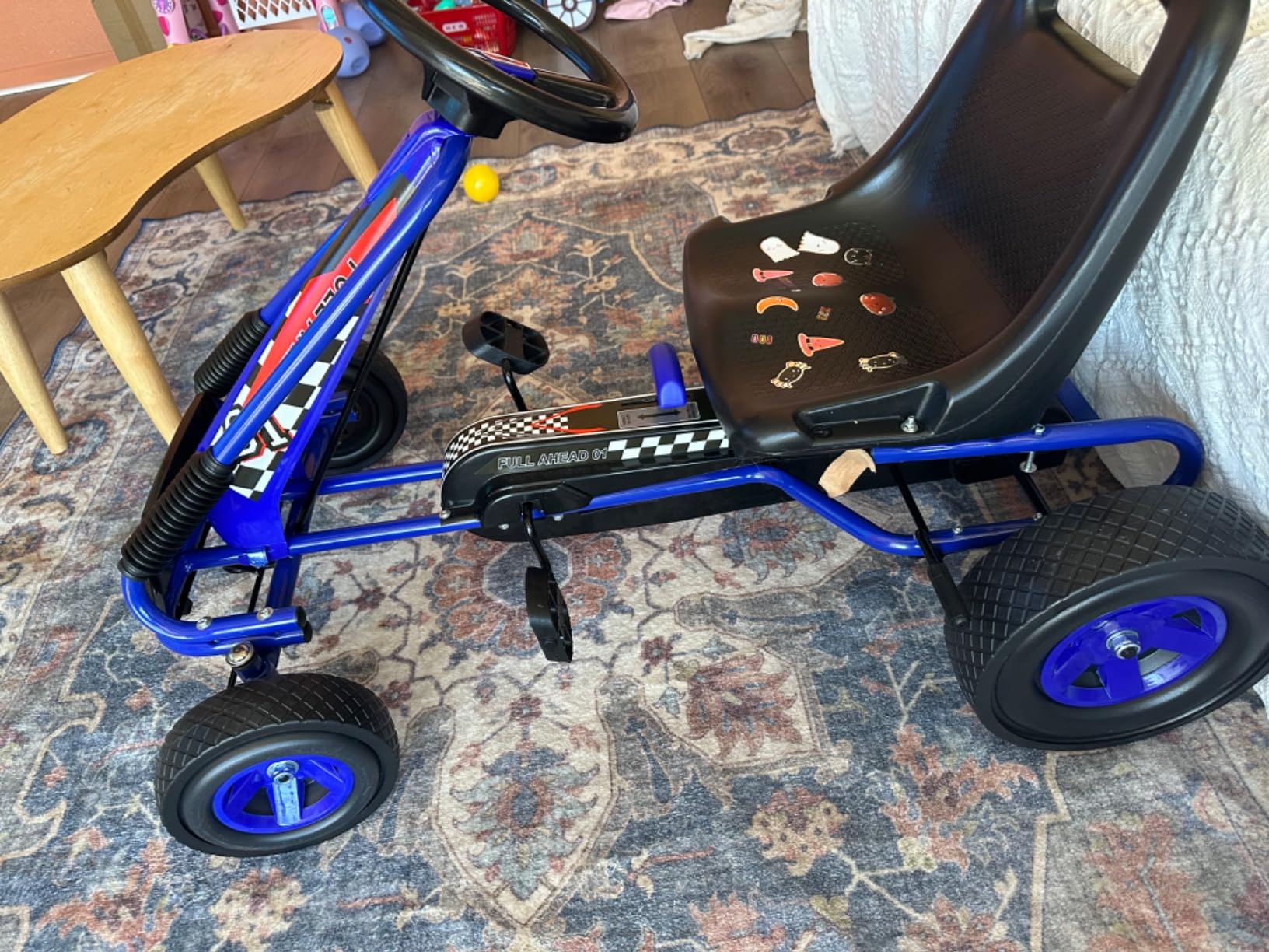 Costzon Go Kart for Kids, 4 Wheel Off-Road Pedal Go Cart w/Adjustable Seat, 2 Safety Brakes, EVA Rubber Tires customer photo 2