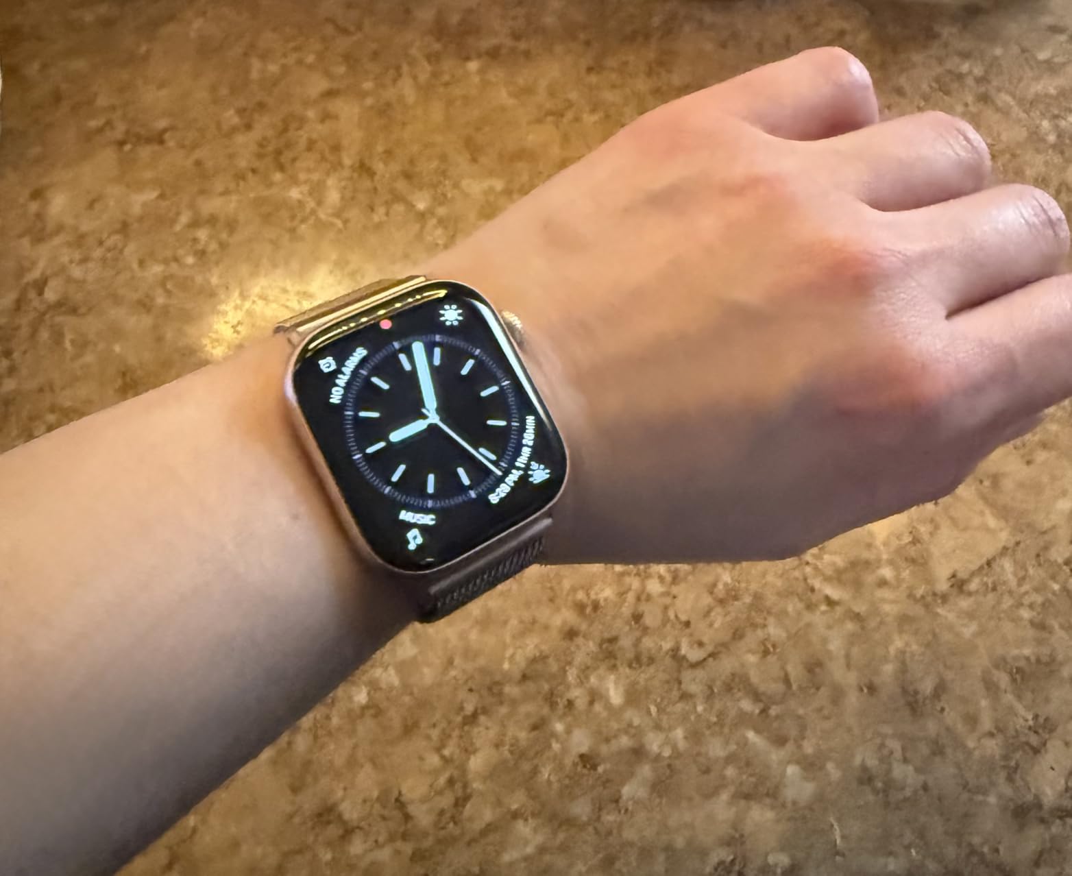 Original Stainless Steel Milanese Loop Compatible with Apple Watch Band 38mm 40mm 41mm 42mm 44mm 45mm 49mm, Magnetic Clasp Replacement Band customer photo 1