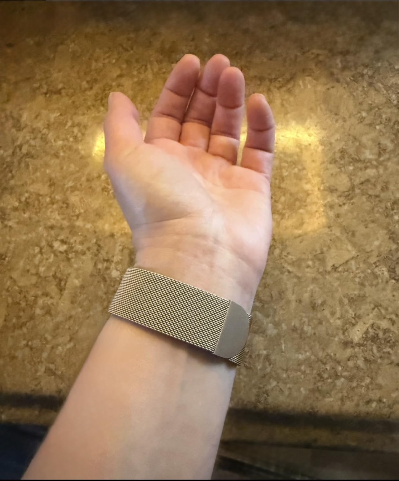 Original Stainless Steel Milanese Loop Compatible with Apple Watch Band 38mm 40mm 41mm 42mm 44mm 45mm 49mm, Magnetic Clasp Replacement Band customer photo 2