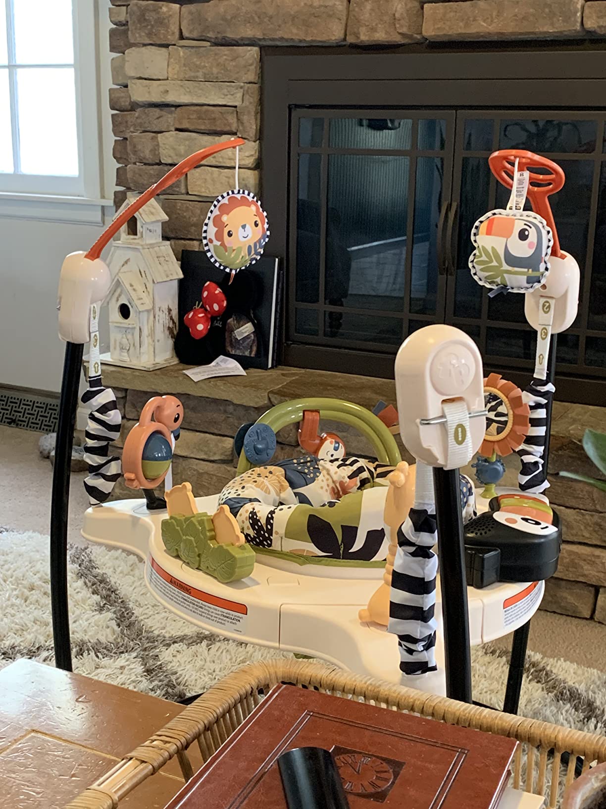 Fisher-Price Baby Bouncer Colorful Corners Jumperoo Activity Center with Music Lights Sounds and Developmental Toys customer photo 1