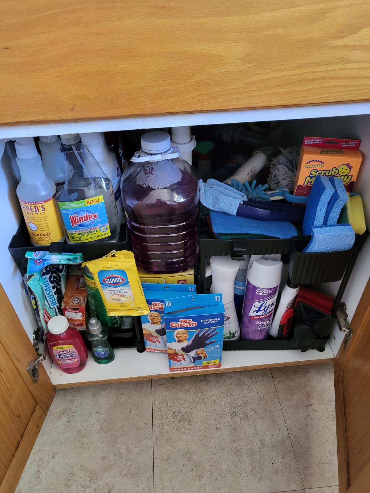 Sevenblue 3 Pack Under Sink Organizers, 2-Tier Multi-Use Kitchen and Bathroom Organizers and Storage with Sliding Drawers, Bathroom Cabinet Organizer (Black, 12.8 Inch) customer photo 1