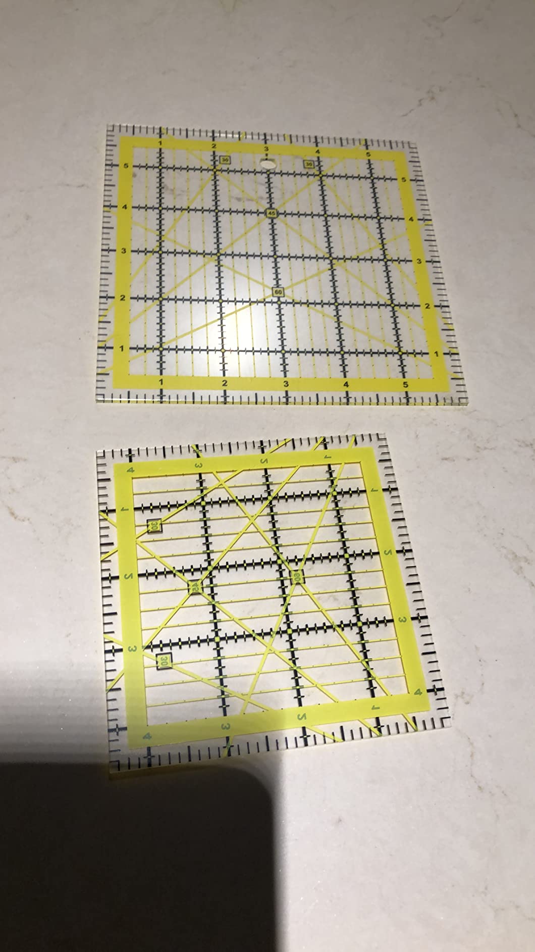 Quilting Rulers, 7 Piece Acrylic Ruler, Fabric Cutting Ruler (12.5