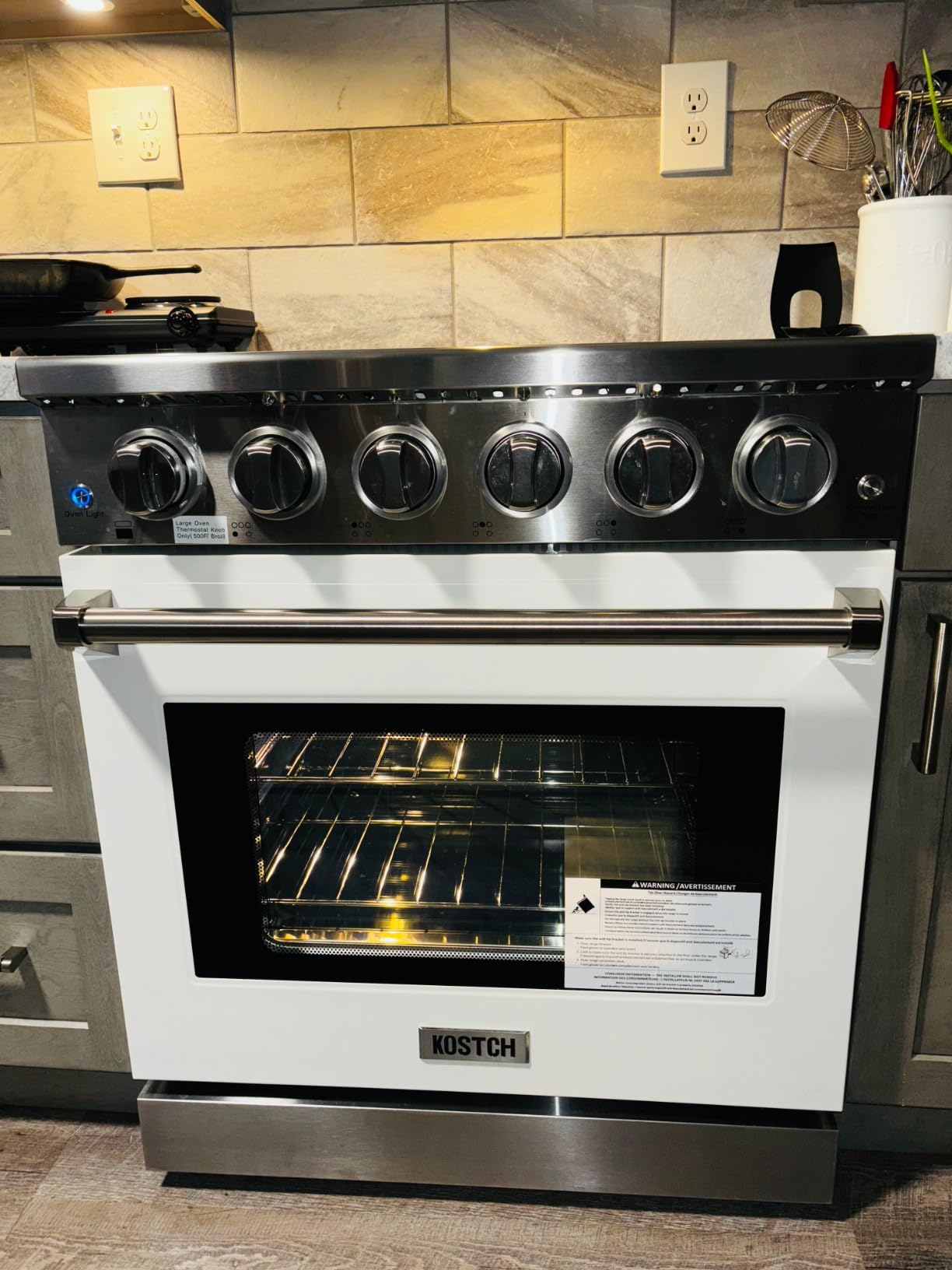 KOSTCH 30 inch Professional Electric Range with 5 Heating Elements Cooktop, 4.55 Cu. Ft. Convection Oven Capacity, Smooth Glass Top, in Stainless Steel customer photo 1