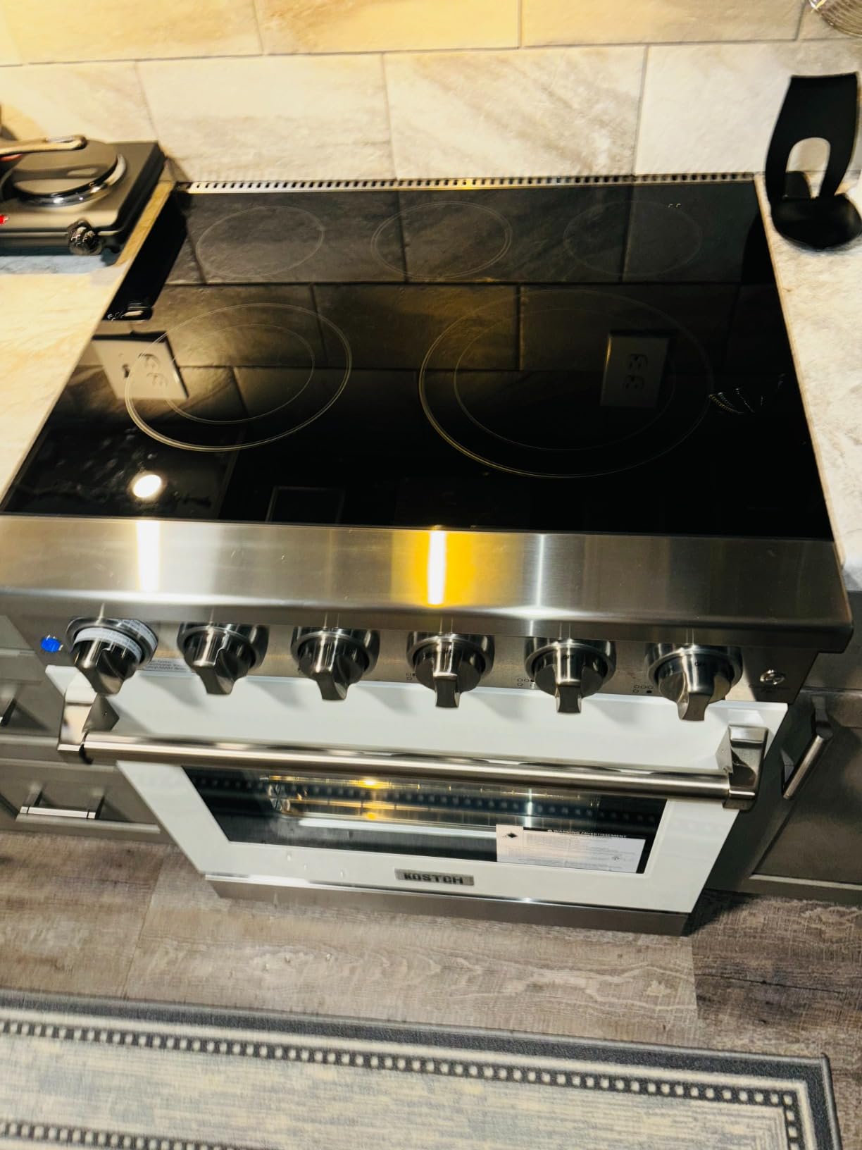 KOSTCH 30 inch Professional Electric Range with 5 Heating Elements Cooktop, 4.55 Cu. Ft. Convection Oven Capacity, Smooth Glass Top, in Stainless Steel customer photo 2