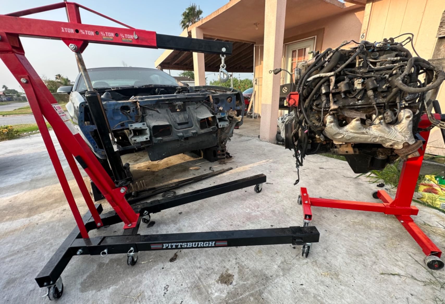 Rotating Engine Stand with 360 Degree Rotating Head Heavy Duty Adjustable Motor Stand 1000 lbs Capacity 4-Universal Casters customer photo 1