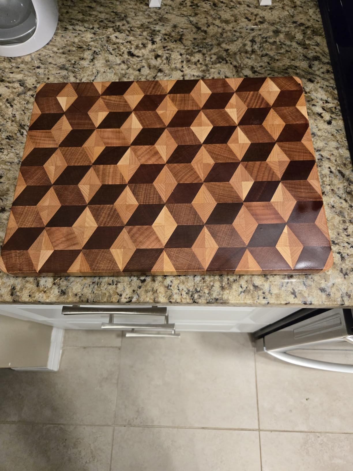 End Grain Wooden Cutting Board for Kitchen 15.5
