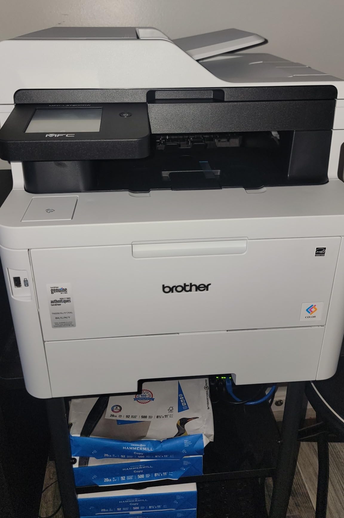 Brother MFC-L3780CDW Wireless Digital Color All-in-One Printer with Laser Quality Output, Single Pass Duplex Copy & Scan customer photo 1