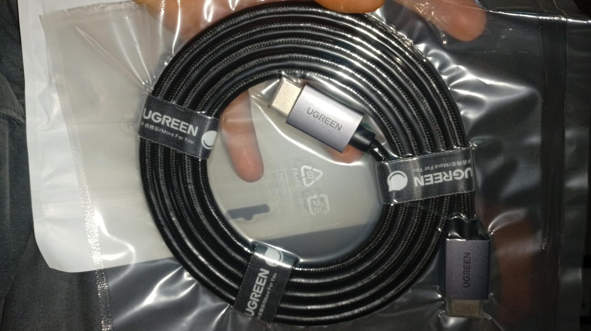 UGREEN 8K HDMI 2.1 Cable 48Gbps 6.6FT, Certified Ultra High Speed HDMI Cord Aluminum, 4K@240Hz 120Hz 10K 8K@60Hz, HDCP 2.2&2.3, eARC HDR 10 Dolby Compatible with PS5/Blu-ray/Roku TV/Switch 2/Mac mini customer photo 2