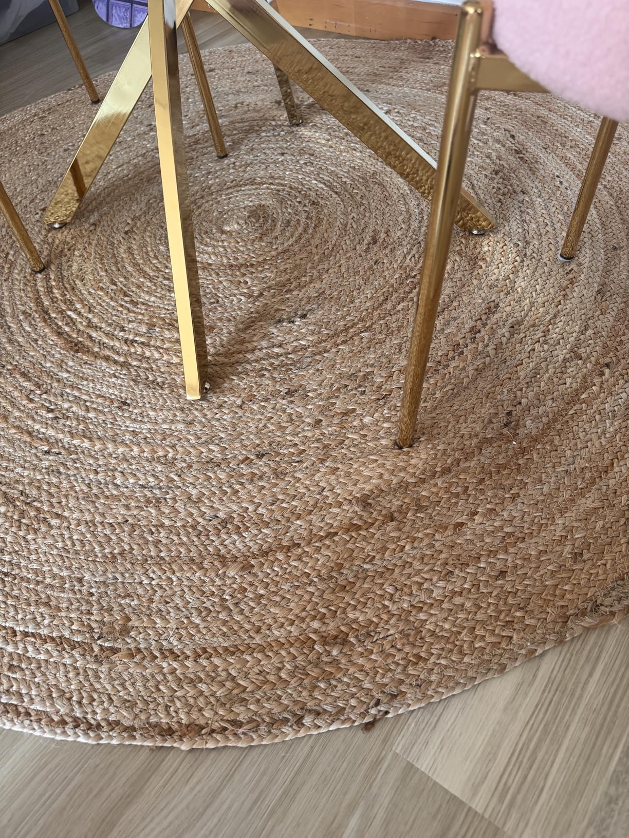 Hausattire Hand Woven Jute Braided Rug, 3'x5' - Natural, Reversible Boho Entry Area Rugs for Kitchen, Living Room - Farmhouse Indoor Outdoor Decorative Floor Rug, 36x60 Inches customer photo 1