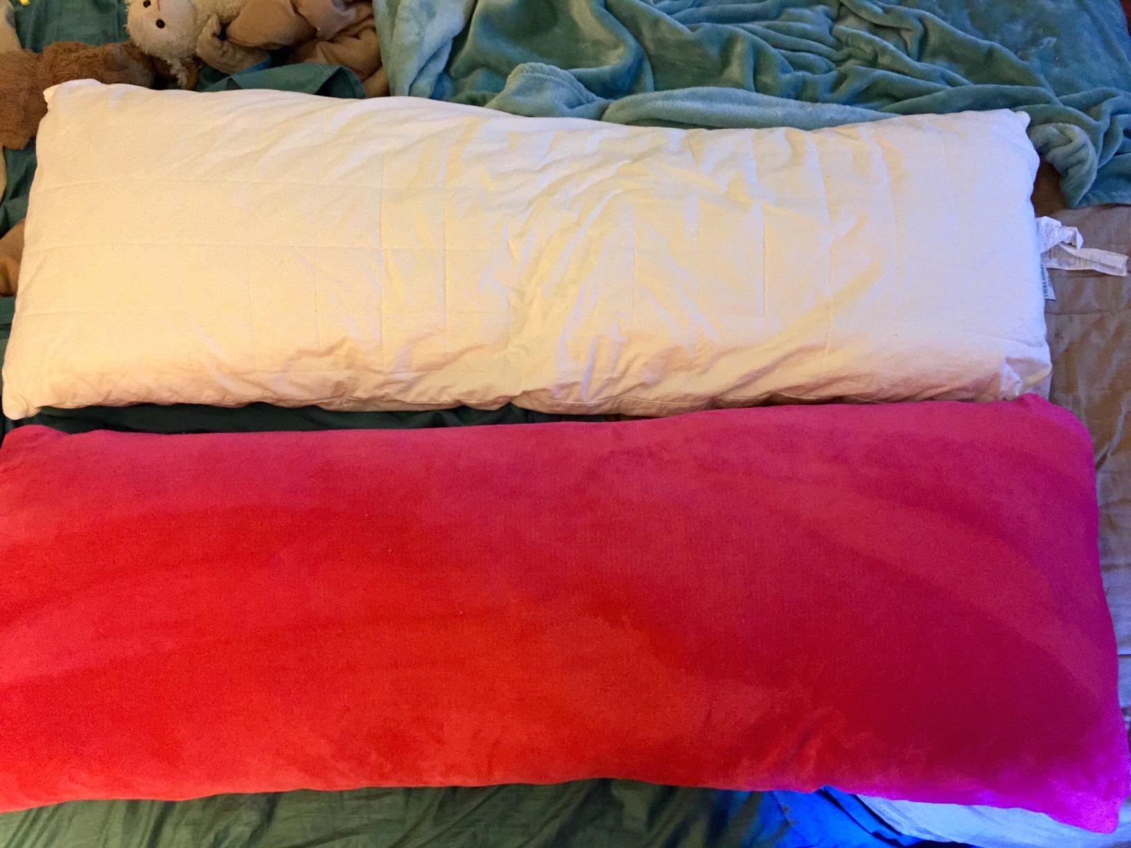 Snuggle-Pedic Body Pillow for Adults, Cozy Comfort Down Alternative Pregnancy Pillows - Soft, Supportive, Breathable Side Sleepers Maternity Pillow - Long Cuddle Pillow for Bed, 20x54 Full Body Pillow customer photo 1