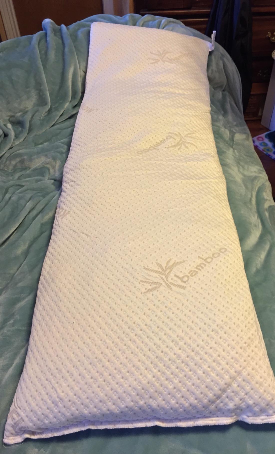 Snuggle-Pedic Body Pillow for Adults, Cozy Comfort Down Alternative Pregnancy Pillows - Soft, Supportive, Breathable Side Sleepers Maternity Pillow - Long Cuddle Pillow for Bed, 20x54 Full Body Pillow customer photo 2