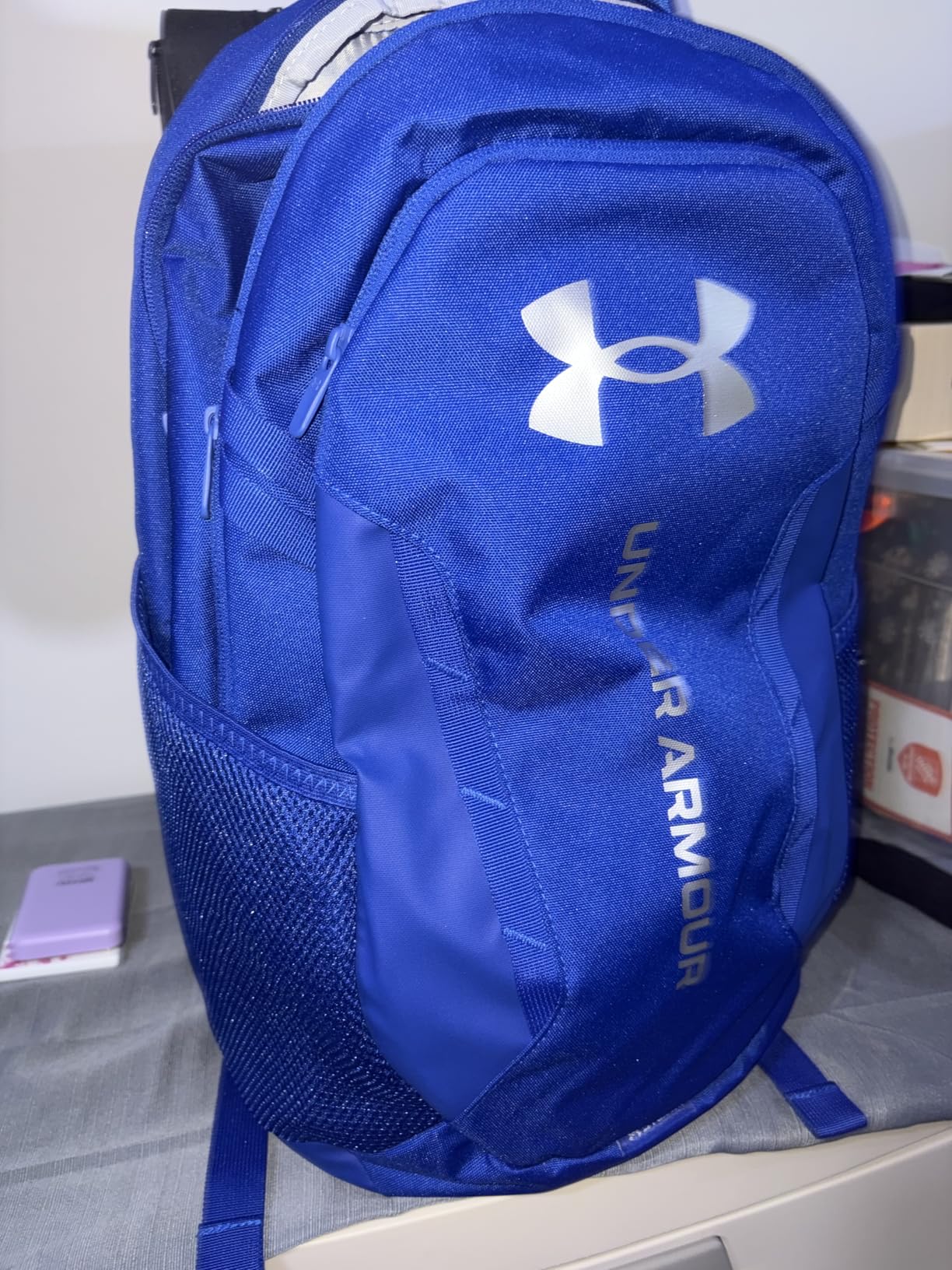 Under Armour Unisex-Adult Hustle 6.0 Backpack, Black/Black/White, One Size Fits Most customer photo 1