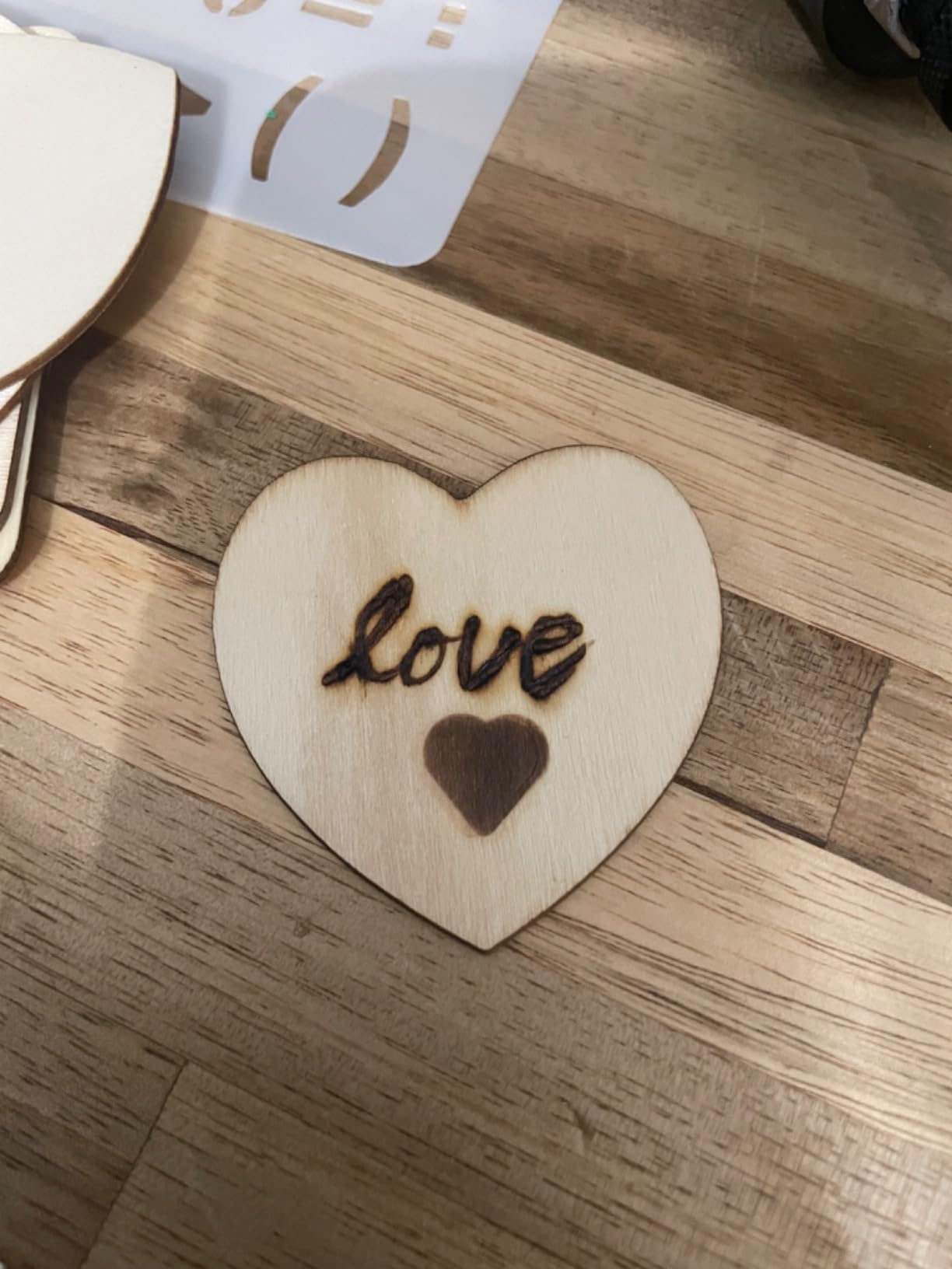 WEP 939D VII 2-IN-1 Wood Burning Kit 84-IN-1 with 51 Solid Points and 23 Wire Nibs Wood Burner with 2 Letter Number Stencils, 6 Unfinished Wood, 1 Pen Holder, Burning Tool customer photo 2