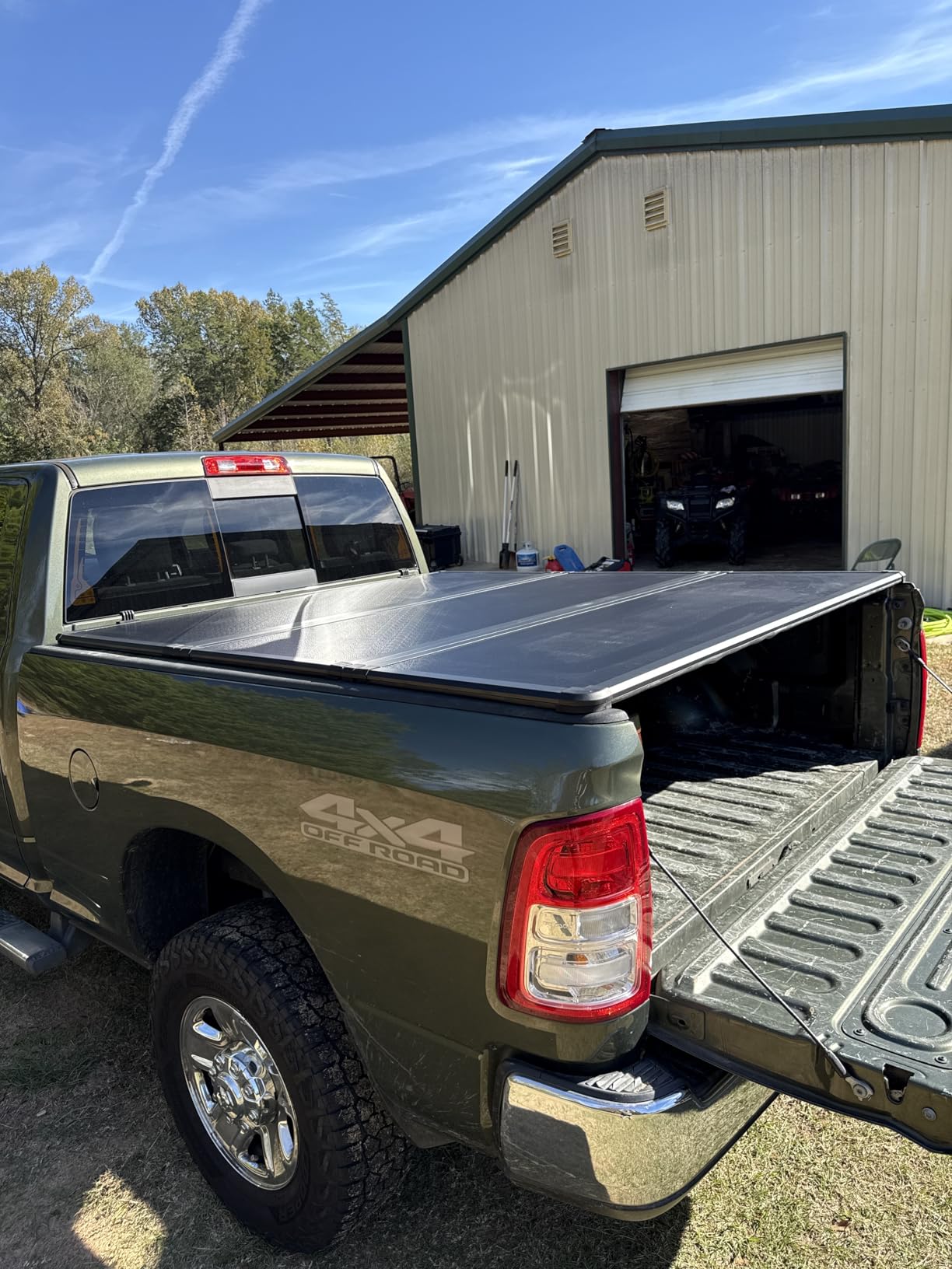 Hard Folding Truck Bed Tonneau Cover Compatible with Dodge Ram 1500 Classic & New (2002-2026) 2500 & 3500 (2003-2026) 6.4 ft Standard Box w/o Rambox, Tri Fold Style customer photo 1