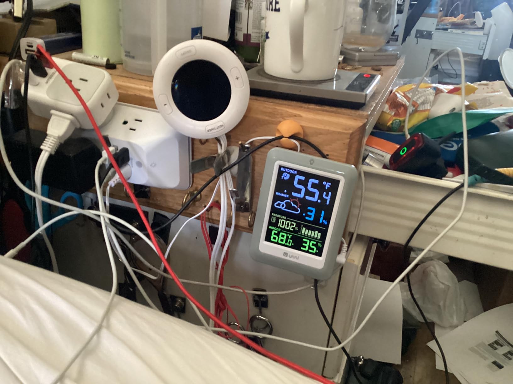 Wireless Weather Stations, with 330ft Range Sensor and Adjustable Backlight Inside Outside Monitor (White) customer photo 1