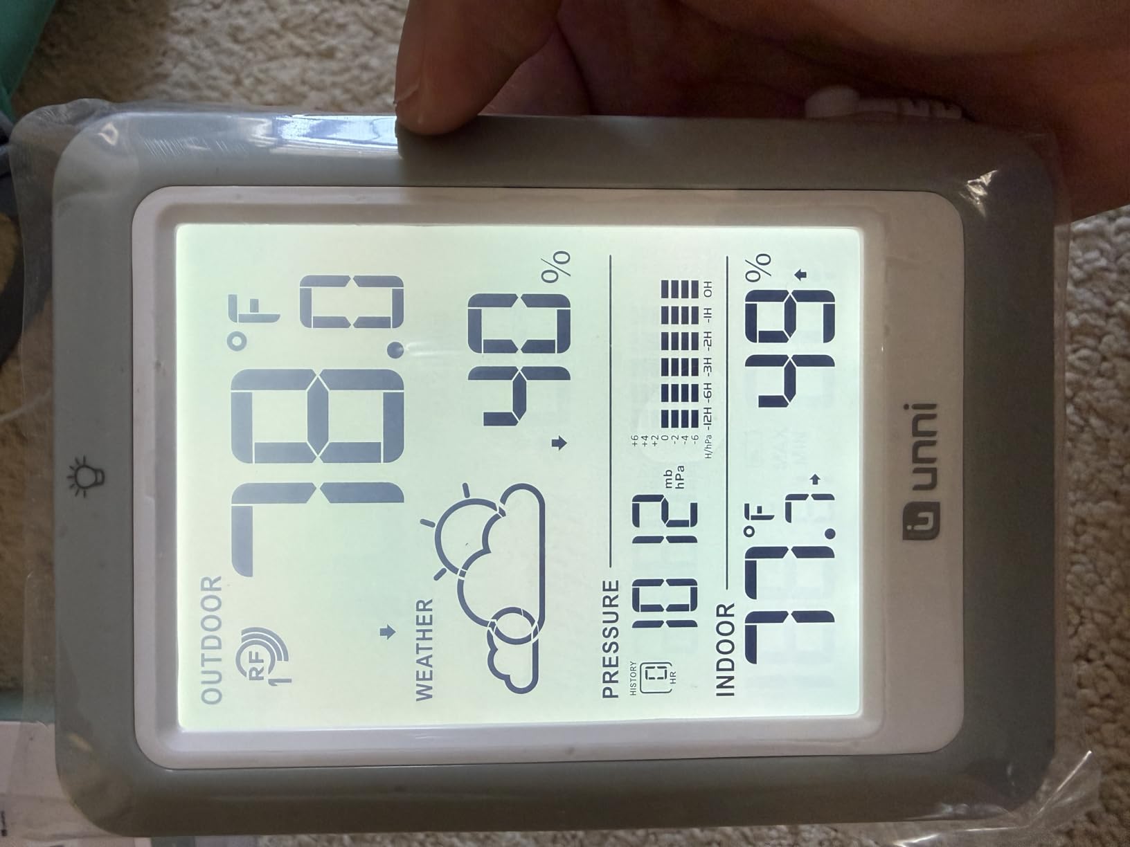 Wireless Weather Stations, with 330ft Range Sensor and Adjustable Backlight Inside Outside Monitor (White) customer photo 2