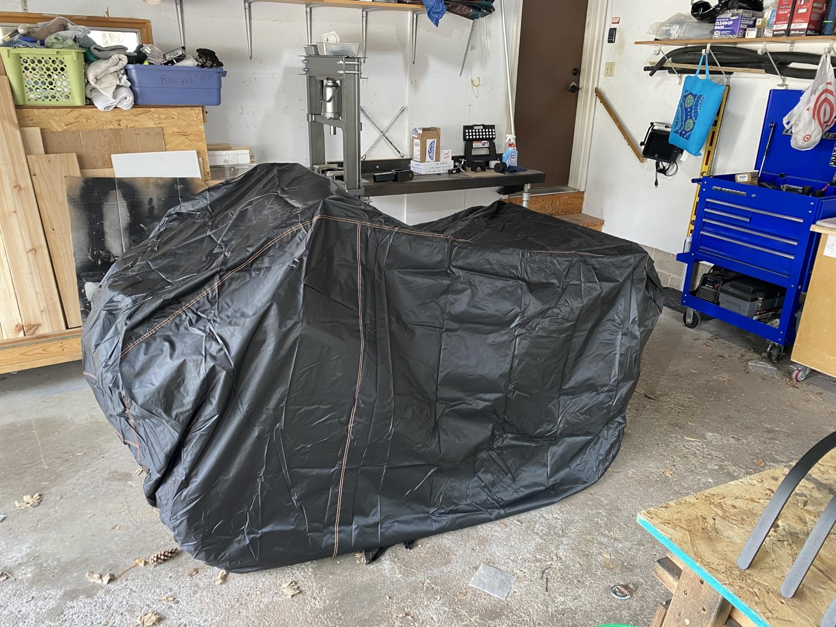 QYMOTO ATV Cover, 420D Large ATV Cover XXL 2-UP, 4 Wheeler Quad Durable Waterproof Outdoor Full Protection Windproof for CFMOTO Cforce 600 1000 Tour, Polaris Sportsman 570, Can am Outlander 570 850 customer photo 1
