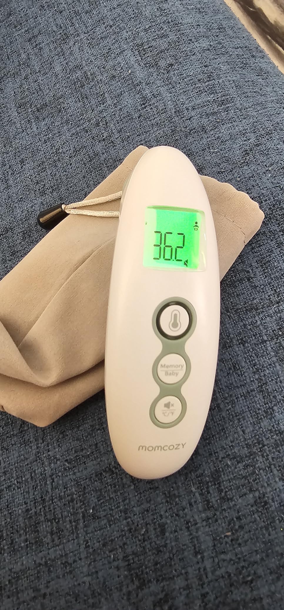 Momcozy Non-Contact Forehead and Ear Thermometer, Digital Infrared Thermometer for Adults and Kids, with Child Mode, Fever Alarm Function, Mute and Memory Functions, Fast and Accurate Measurement customer photo 2