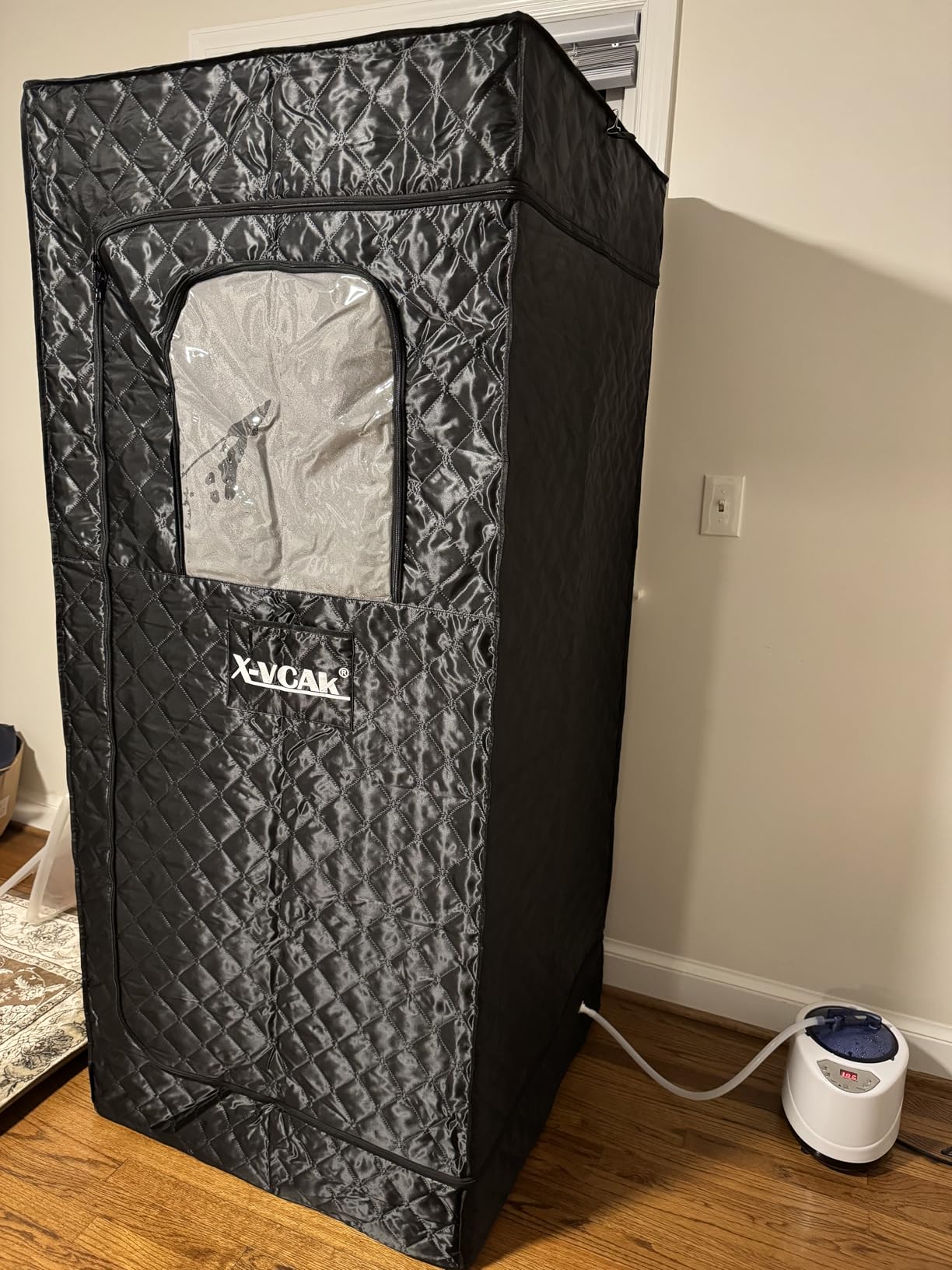 X-Vcak Upgraded Portable Sauna for Home，Relaxation, Steam Sauna for Home with Steamer, Remote Control, Folding Chair, 9 Levels customer photo 2