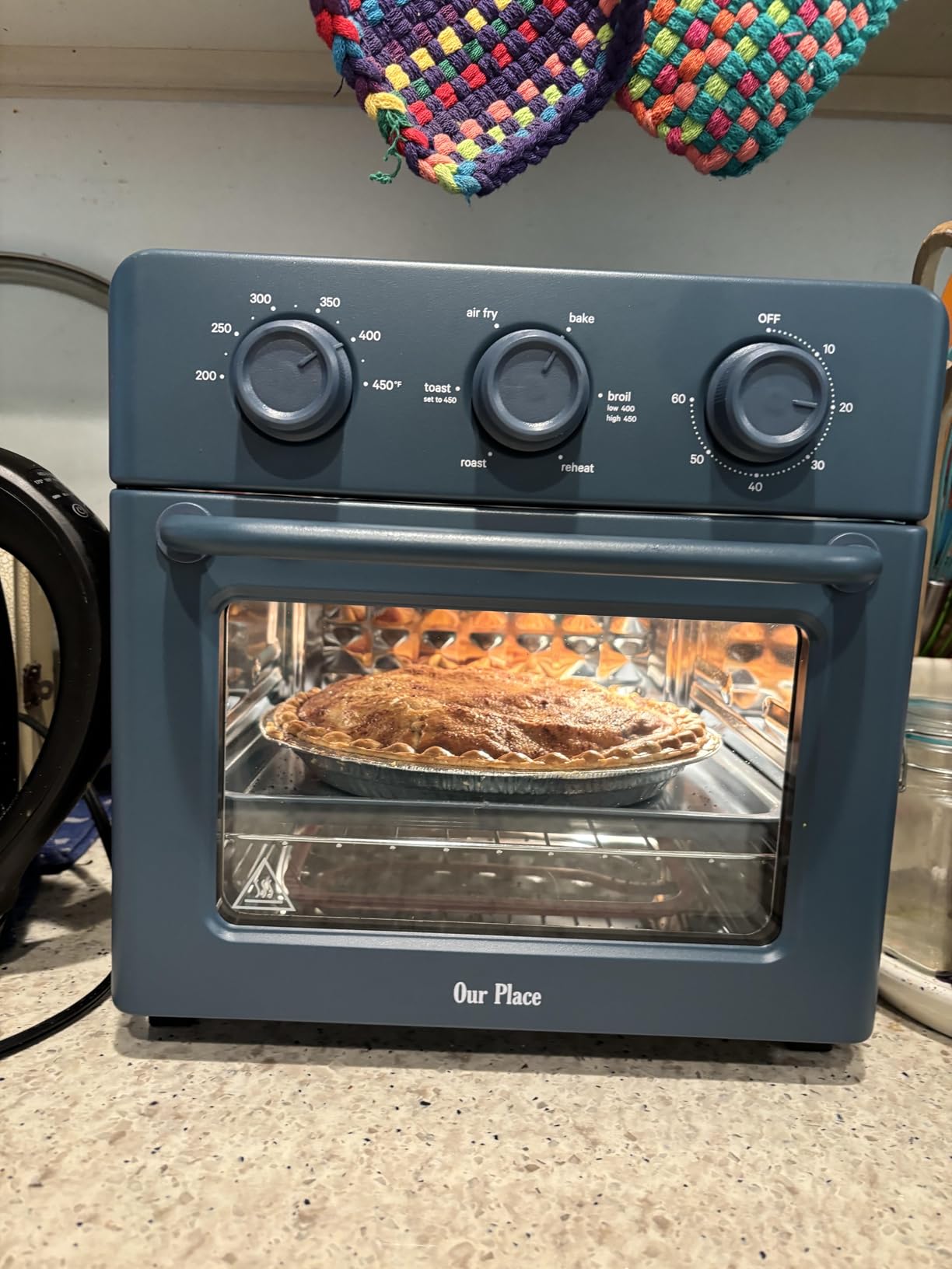 Our Place Wonder Oven | 6-in-1 Stainless Steel Air Fryer Toaster Oven Combo with Basket, Rack, Pan & Tray | Compact 13 QT Countertop Capacity - Toast, Roast, Bake, Reheat, Broil & Steam customer photo 1