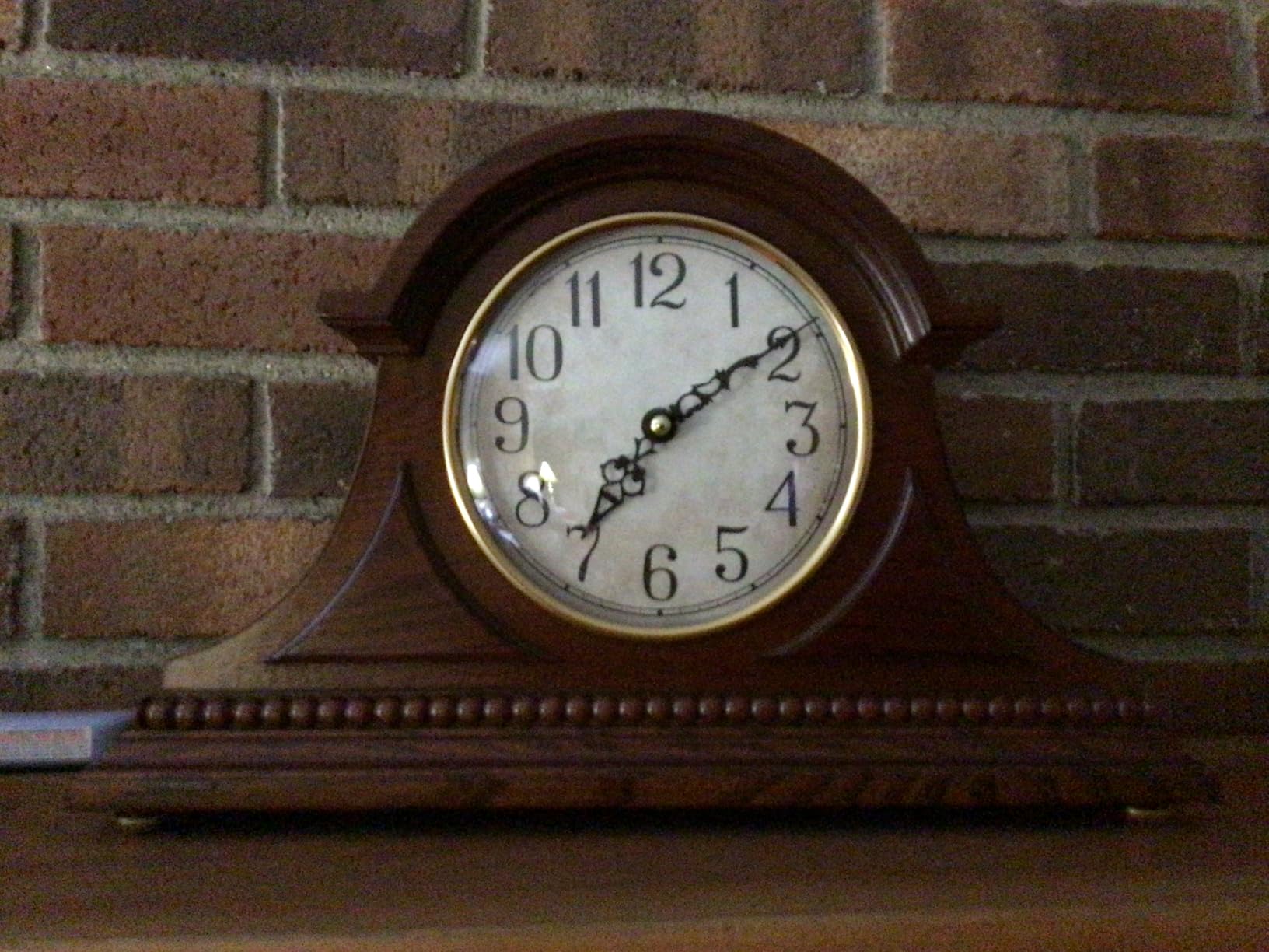 AYRELY Grandfather Mantel Clock with Hour/Quarter-Hour Chime, Elegant Wooden Frame, Table Clocks Battery Operated, Desk Shelf Vintage Clock for Living Room, Home Decor Gift customer photo 2