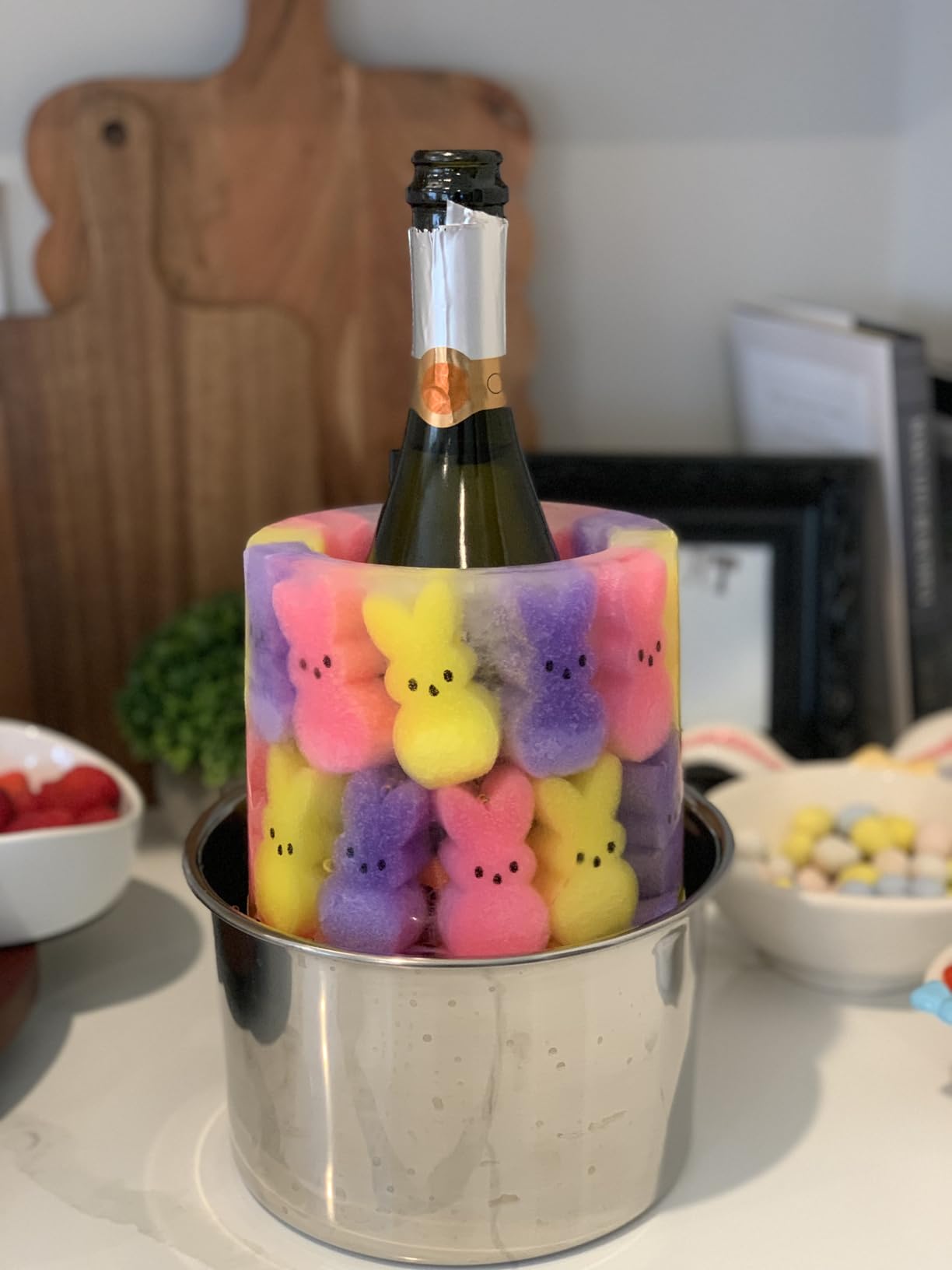ORIENTAL CHERRY Easter Decorations - Easter Peeps Decor - 15 Artificial Tulips with 45 Bunnies Vase Filler Set, Spring Home Indoor Decoration Centerpieces for Tables customer photo 1
