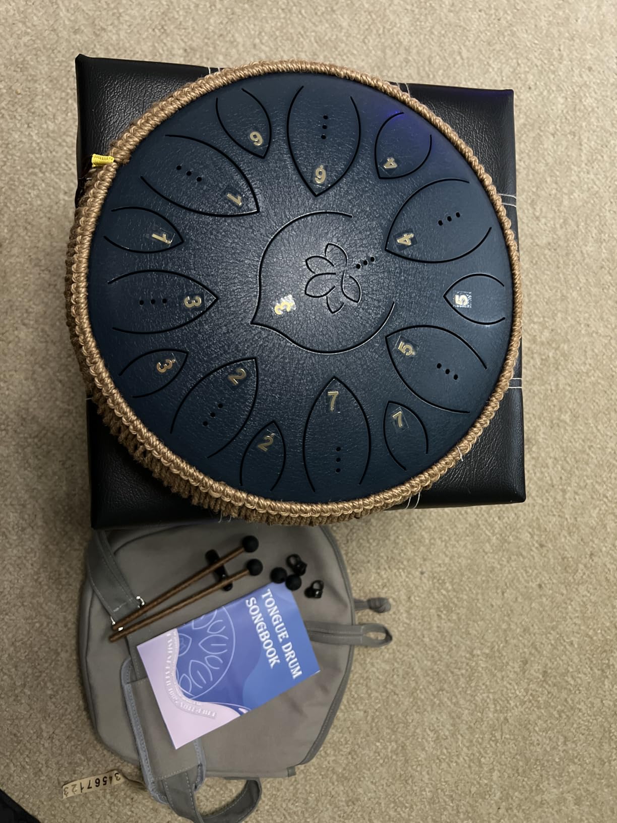 Rayzm Titanium Steel Tongue Drum with Carry Bag, 5 Inches (13cm) 8 Notes Diatonic Scale Handpan Tank Drum Kit, Portable C-Key Percussion Instrument customer photo 1