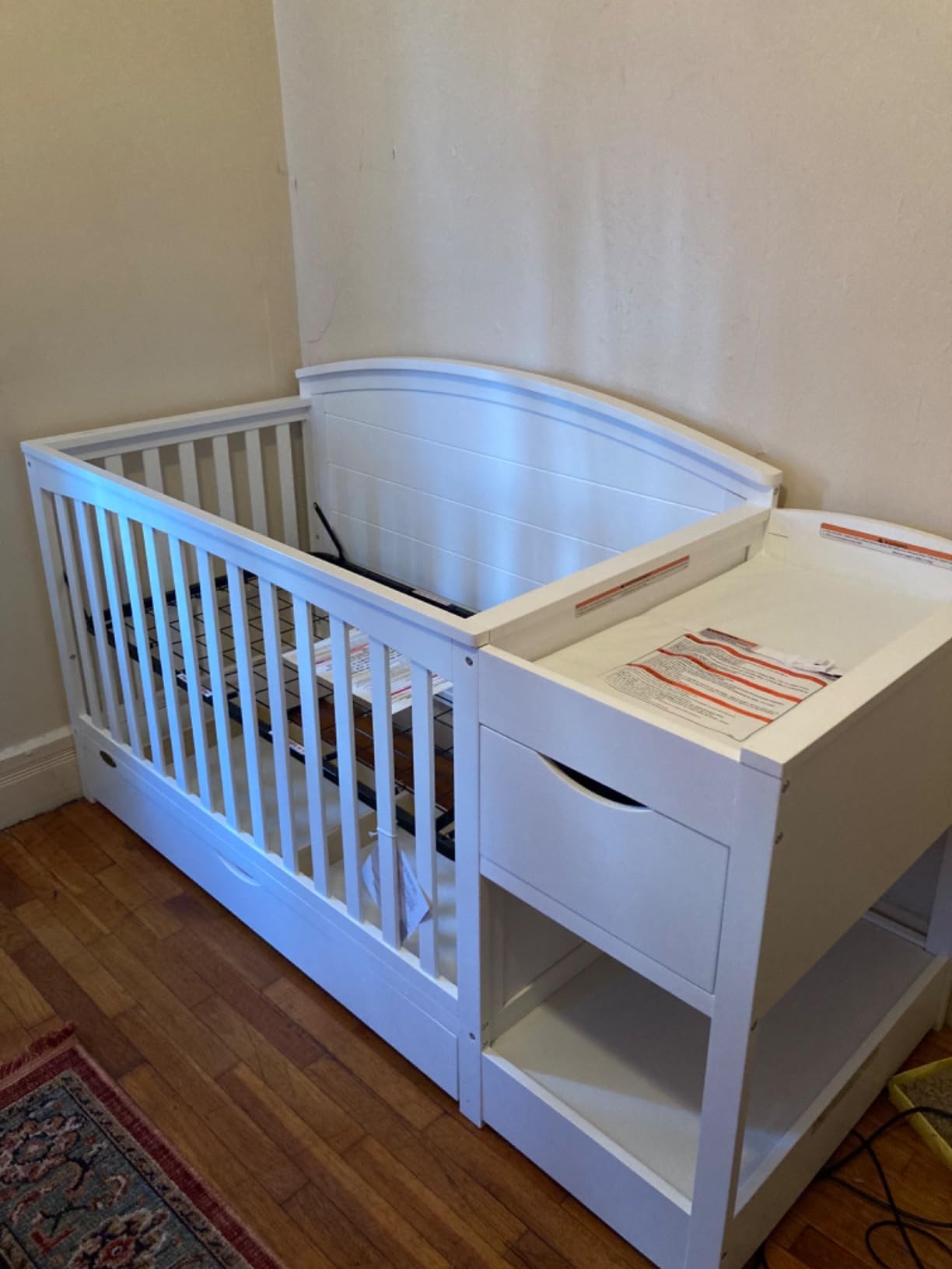 Graco Bellwood 5-in-1 Convertible Crib & Changer with Drawer - GREENGUARD Gold Certified, Full-Size Storage Drawer, Converts to Toddler Bed (Black) customer photo 2