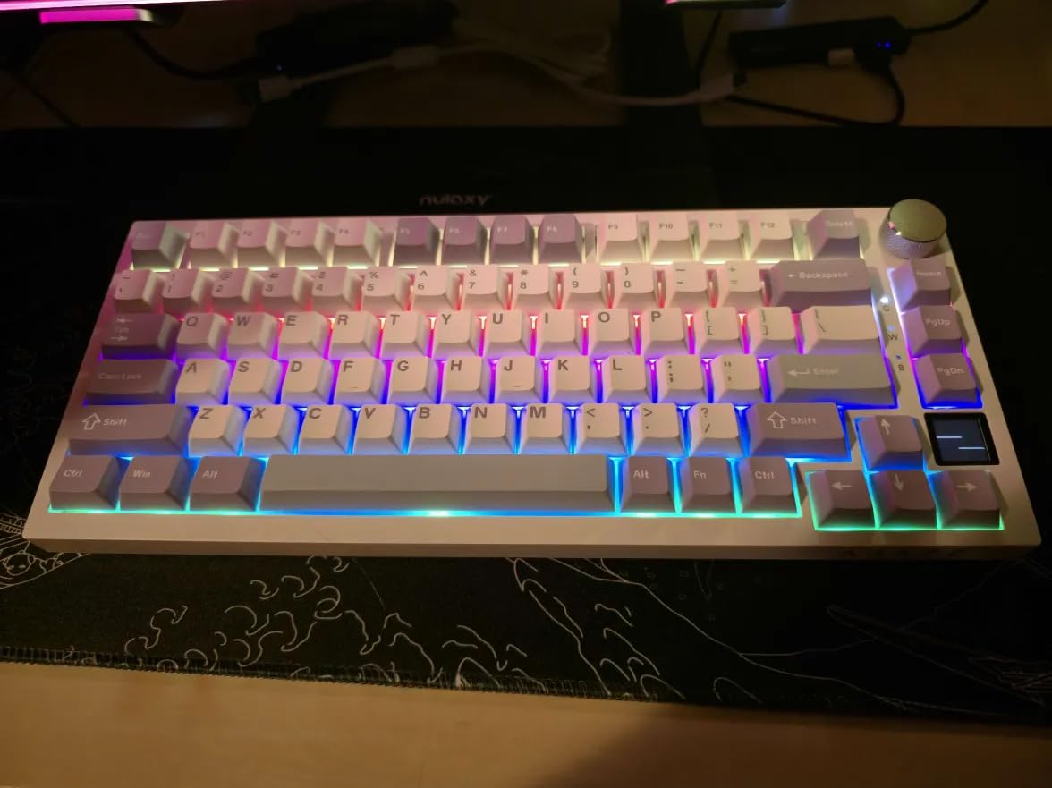 EPOMAKER Ajazz AK820 Pro 75% Wireless Mechanical Keyboard with TFT Smart Display&Knob, Gasket-Mounted Gaming Keyboard, BT/2.4GHz/USB-C Wired (Purple, Gift Switch) customer photo 2